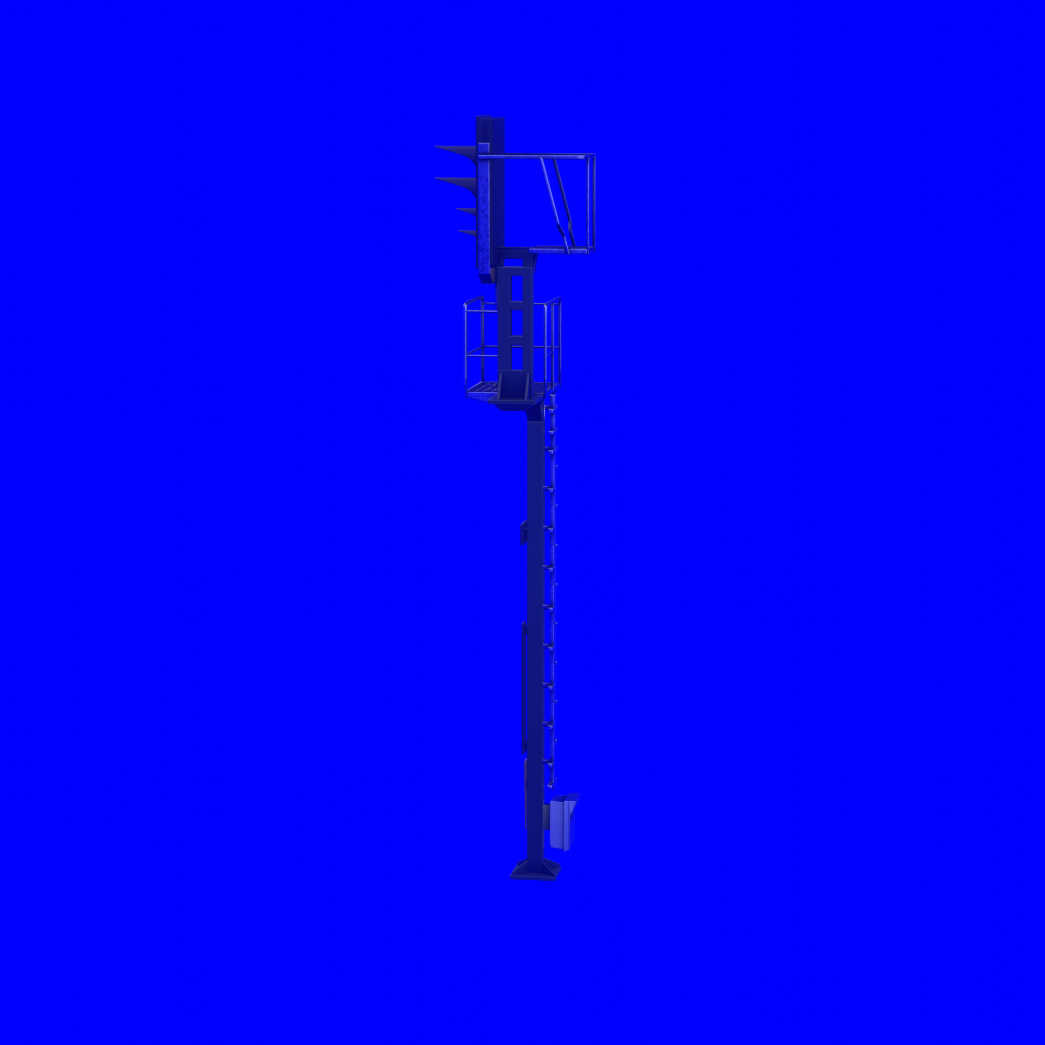 KS Railway Signal Post 7000mm Version-12 Low-poly 3D model_23