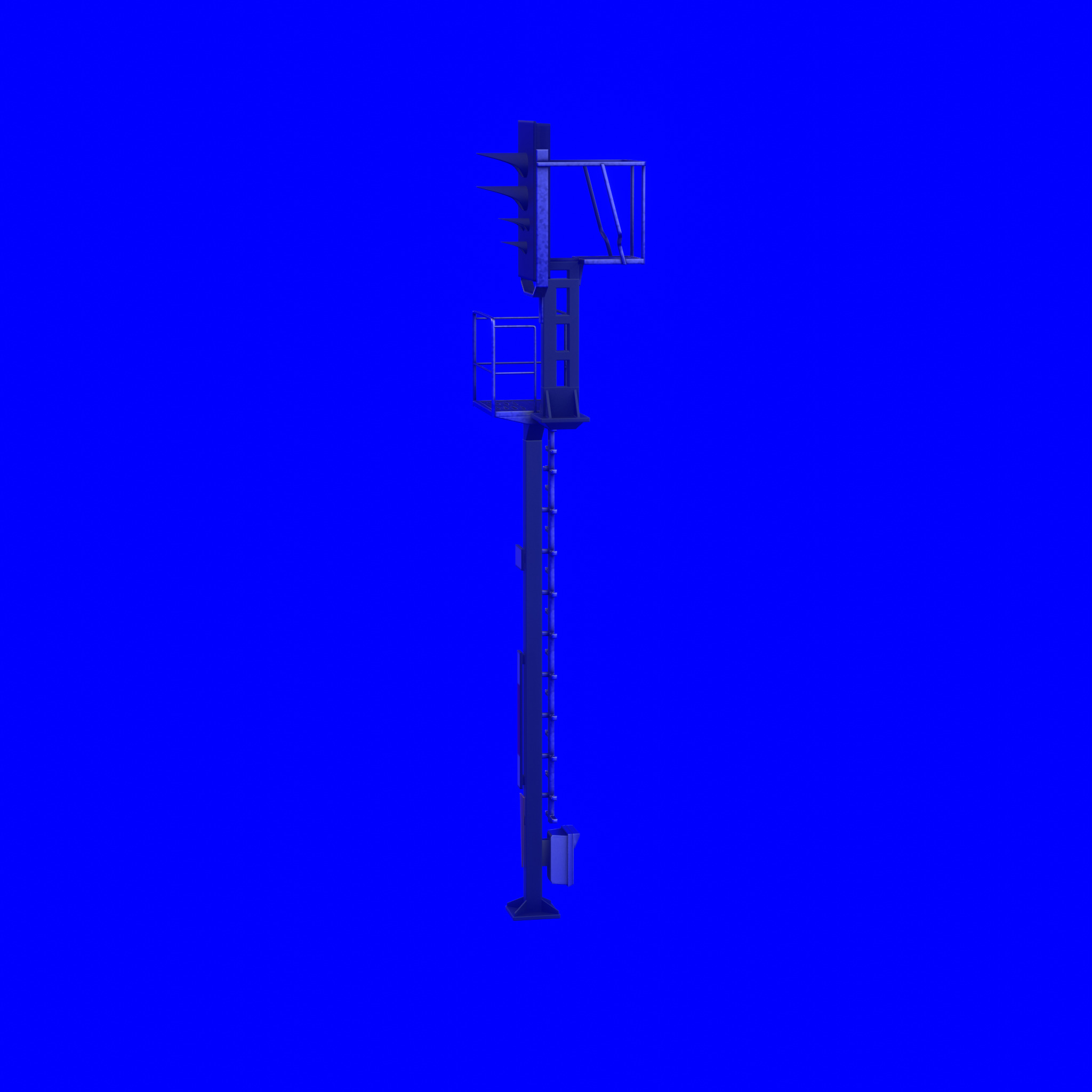KS Railway Signal Post 7000mm Version-12 Low-poly 3D model_56