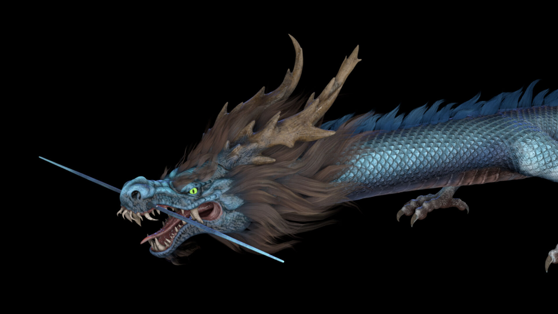 dragon ChineseDragon loong 3D model_6