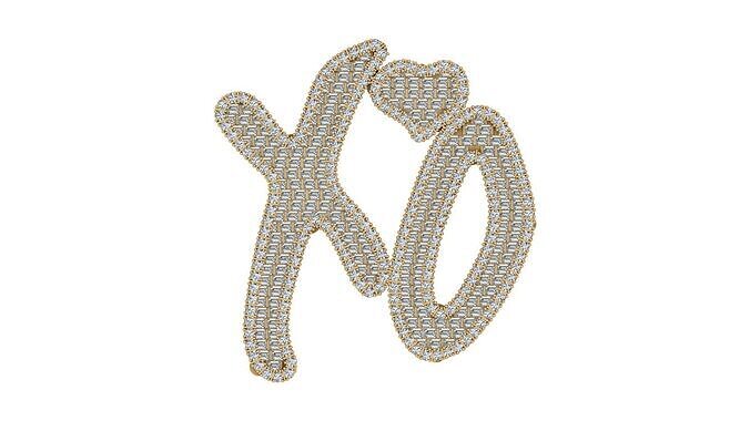  Love Script Diamond Pendant  3D print model