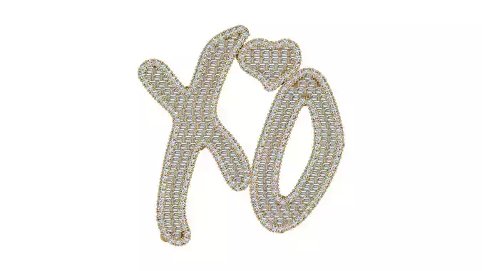 Love Script Diamond Pendant 3D print model