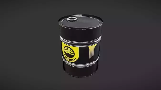 Oil barrel with logo