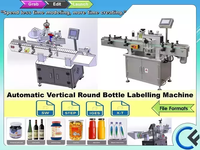 Automatic vertical round bottle labeling machine