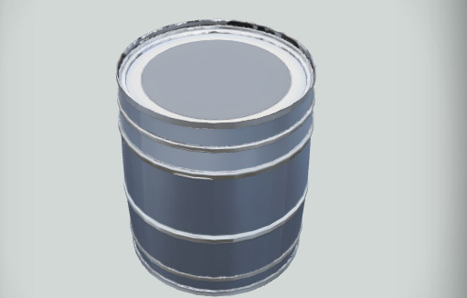 metal barrel or drum 3D model_1