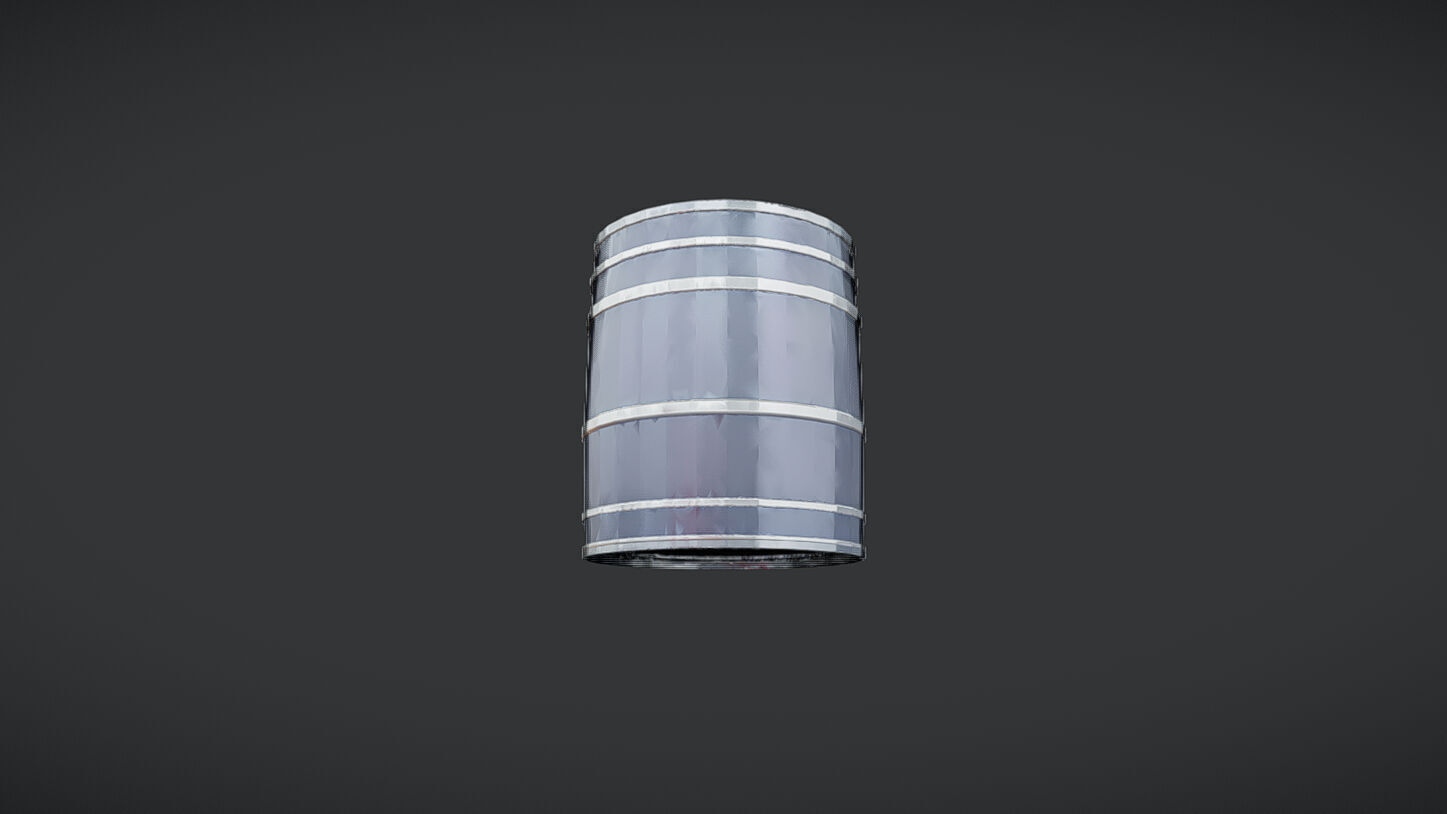metal barrel or drum 3D model_2