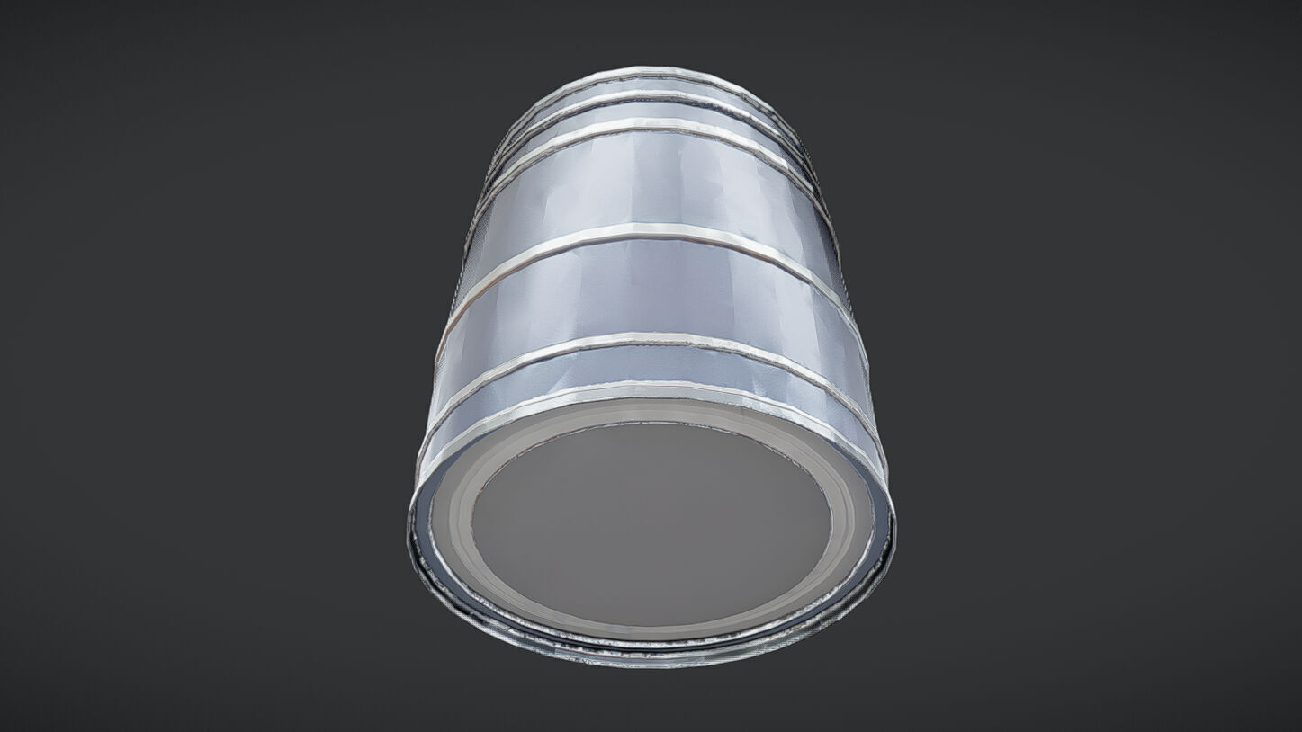 metal barrel or drum 3D model_9