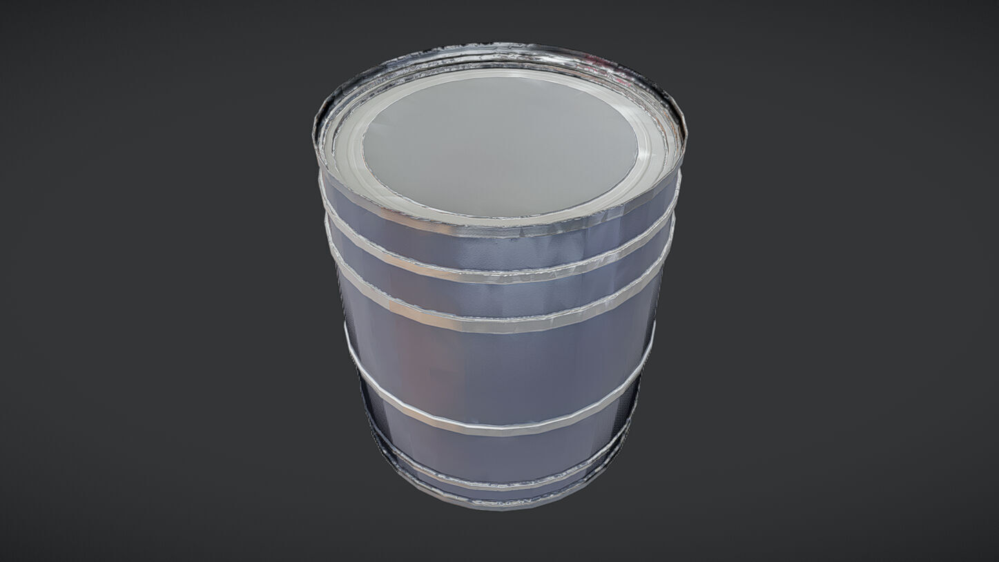 metal barrel or drum 3D model_12