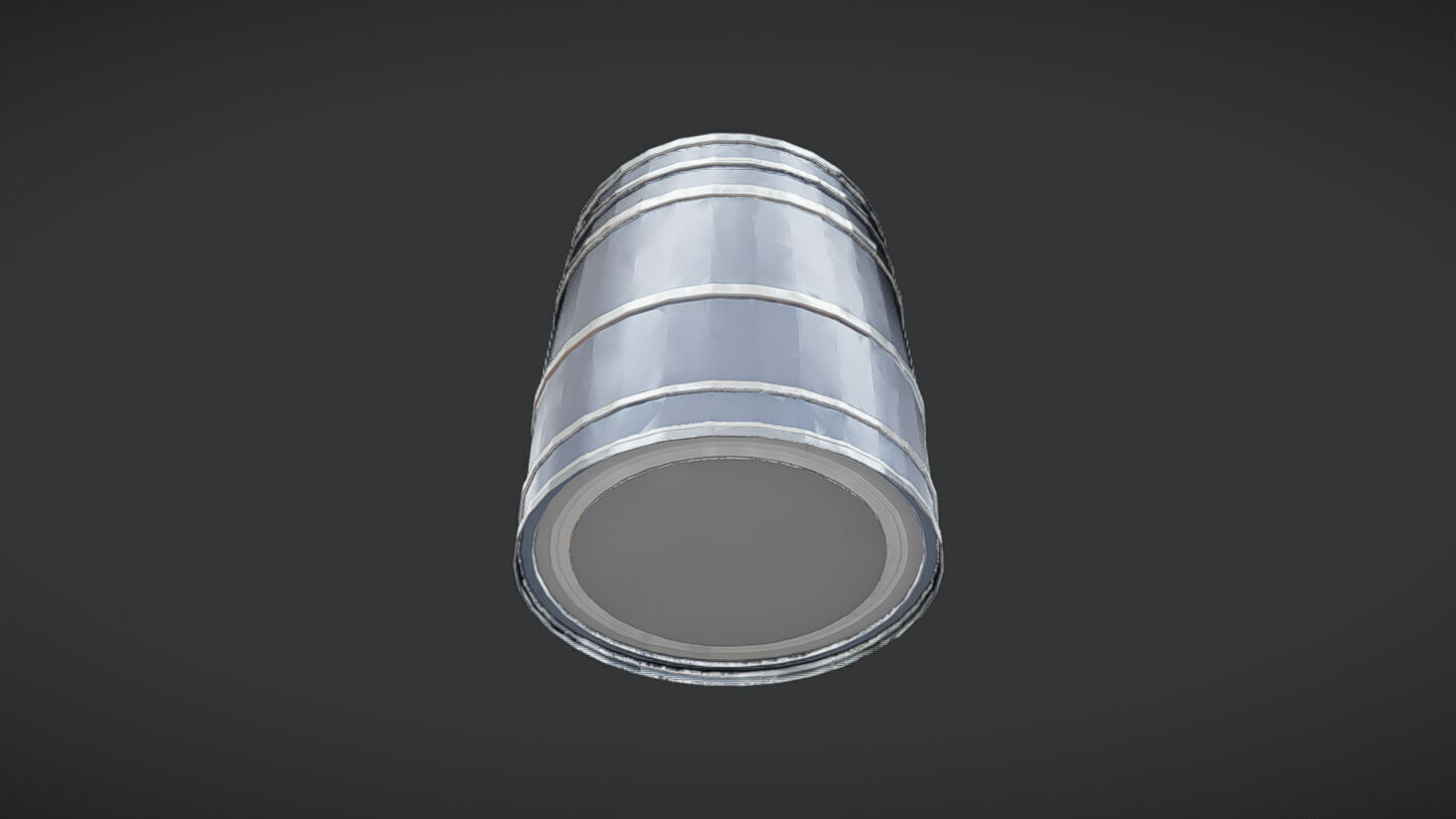 metal barrel or drum 3D model_8