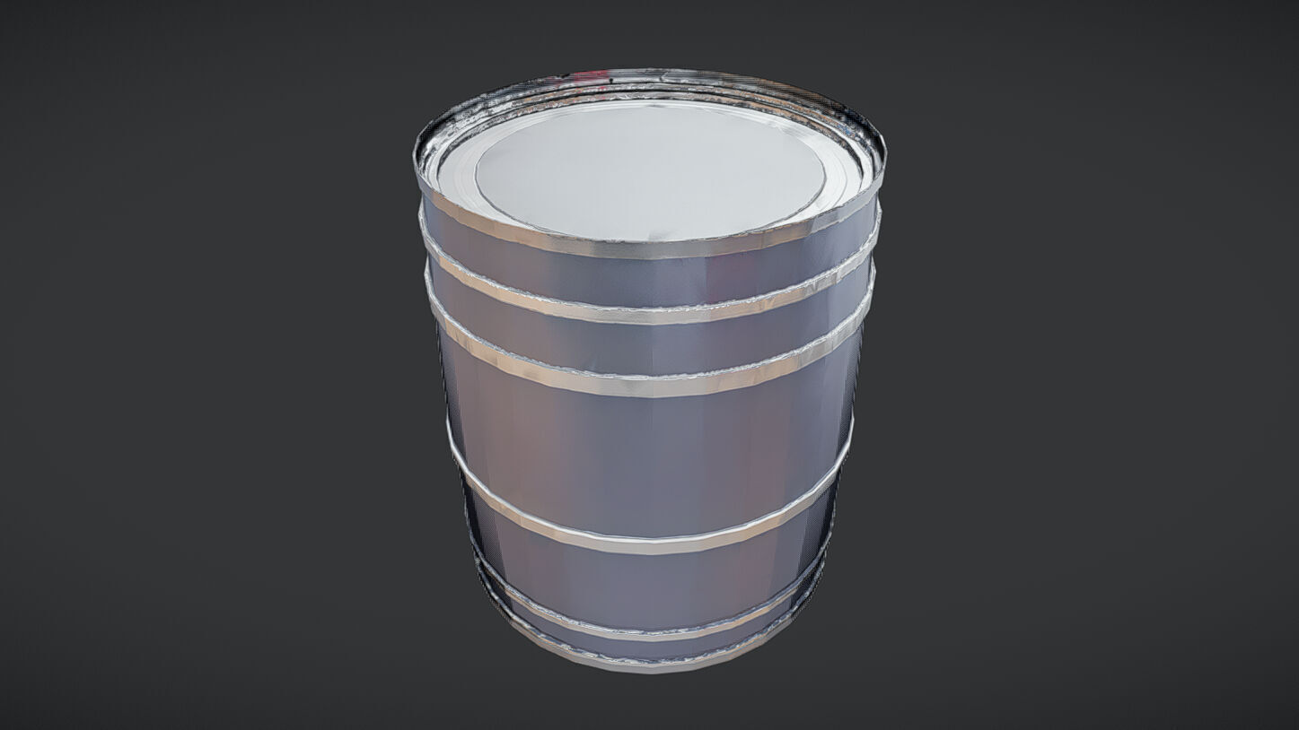 metal barrel or drum 3D model_11