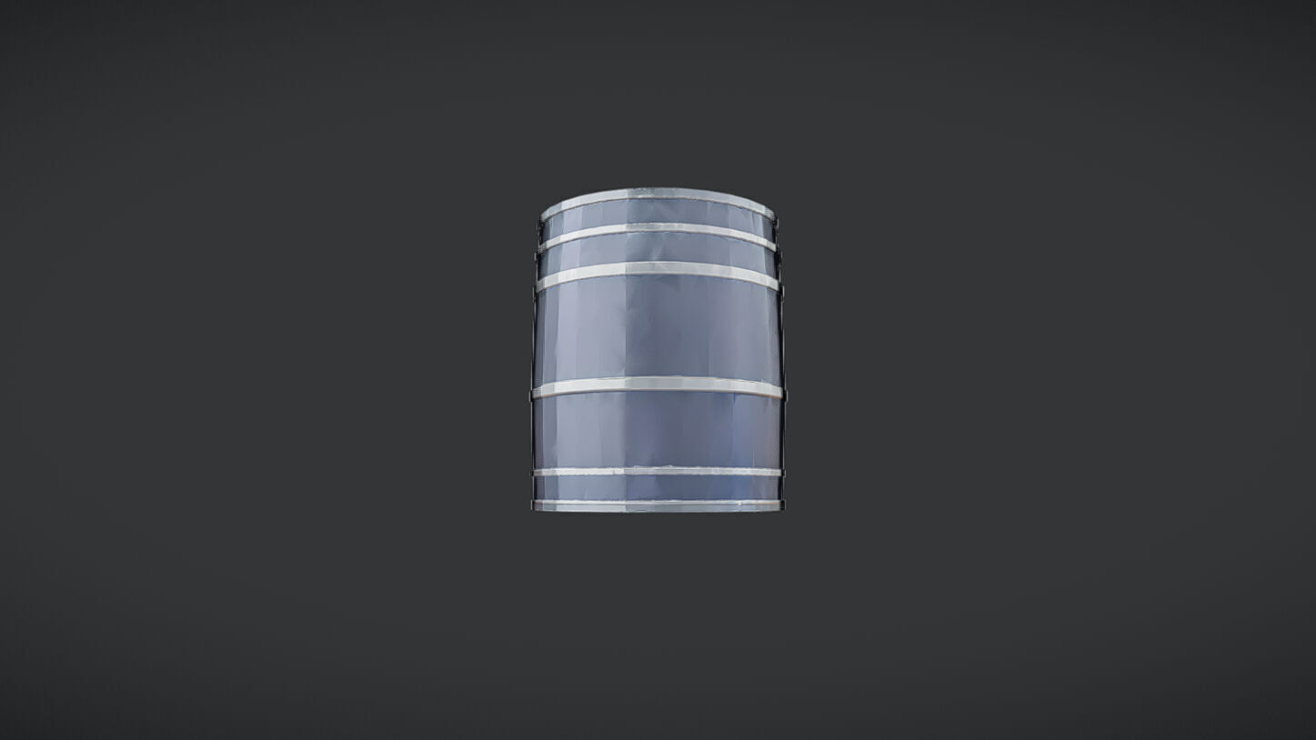 metal barrel or drum 3D model_4