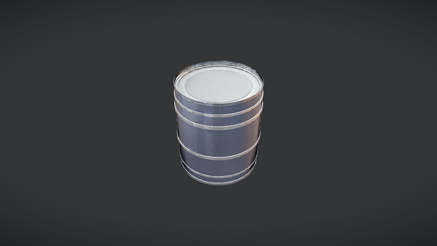 metal barrel or drum 3D model_5