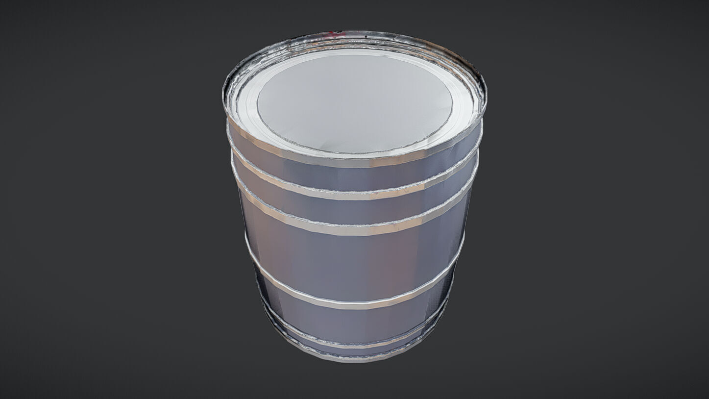 metal barrel or drum 3D model_17
