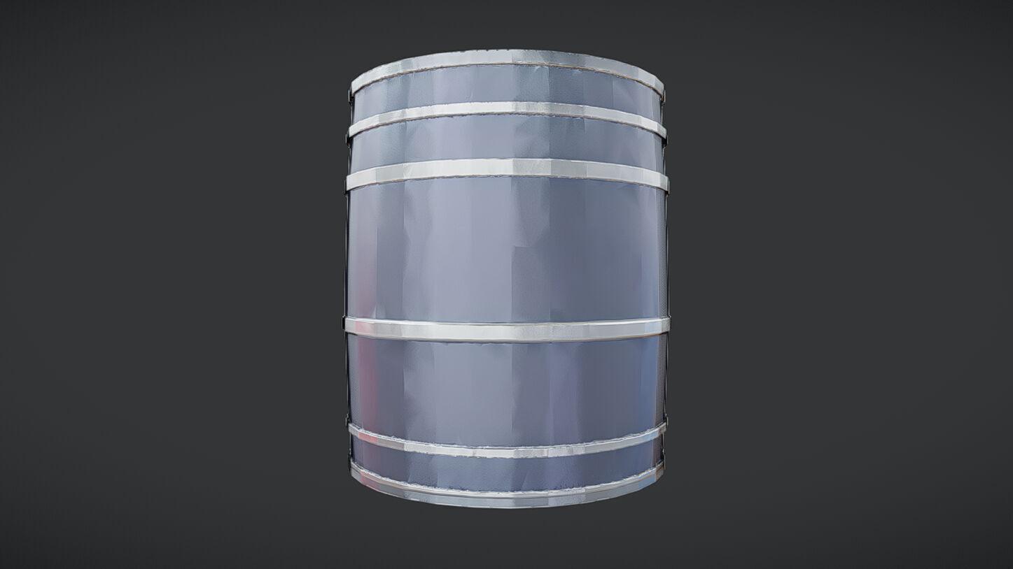 metal barrel or drum 3D model_15