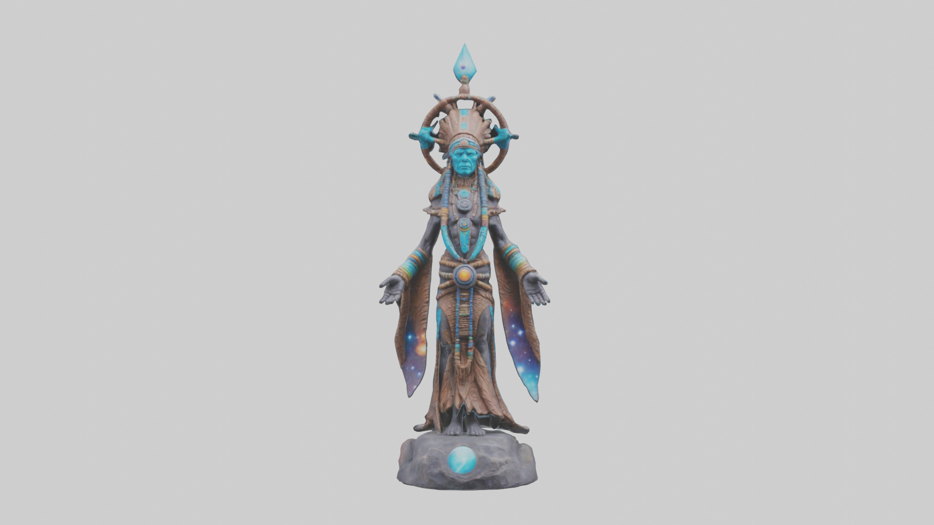 Galactic Shaman statue model 3D model_9