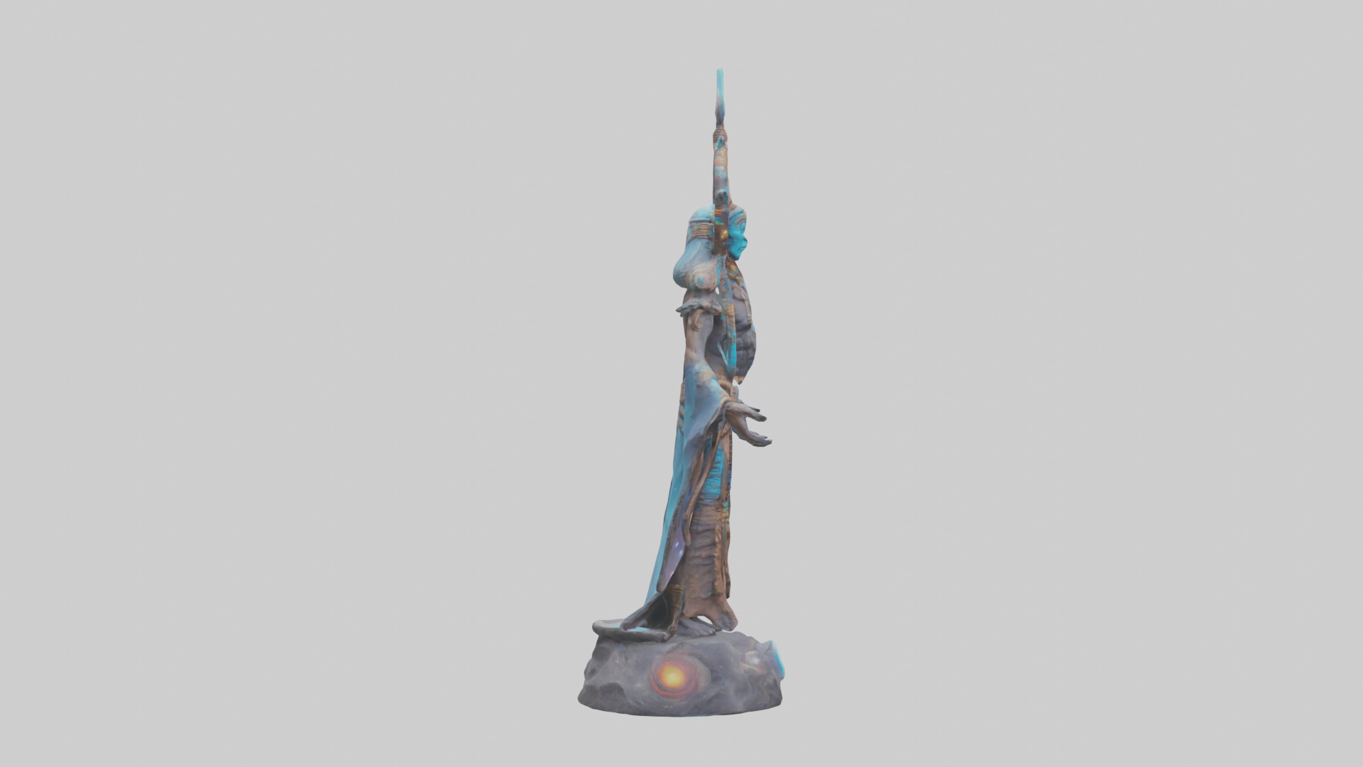 Galactic Shaman statue model 3D model_13
