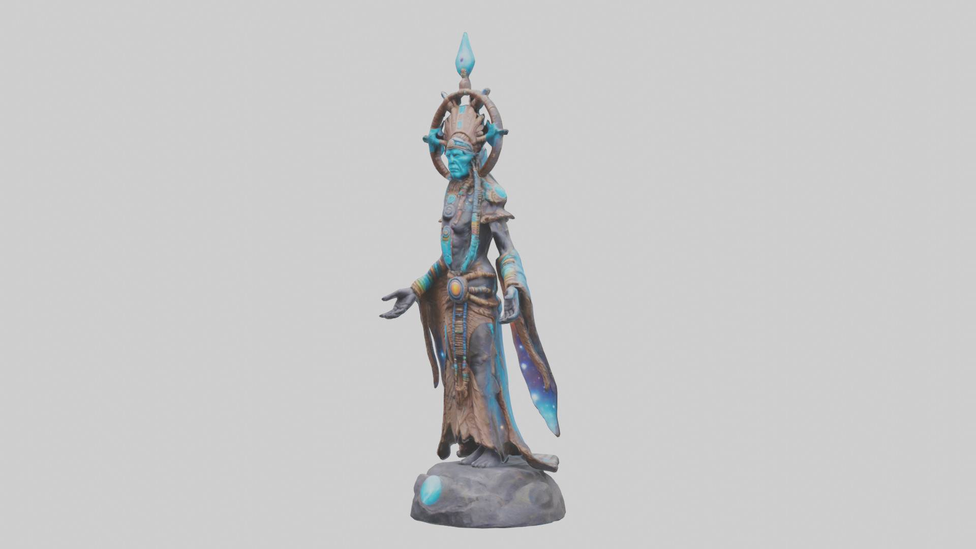 Galactic Shaman statue model 3D model_8
