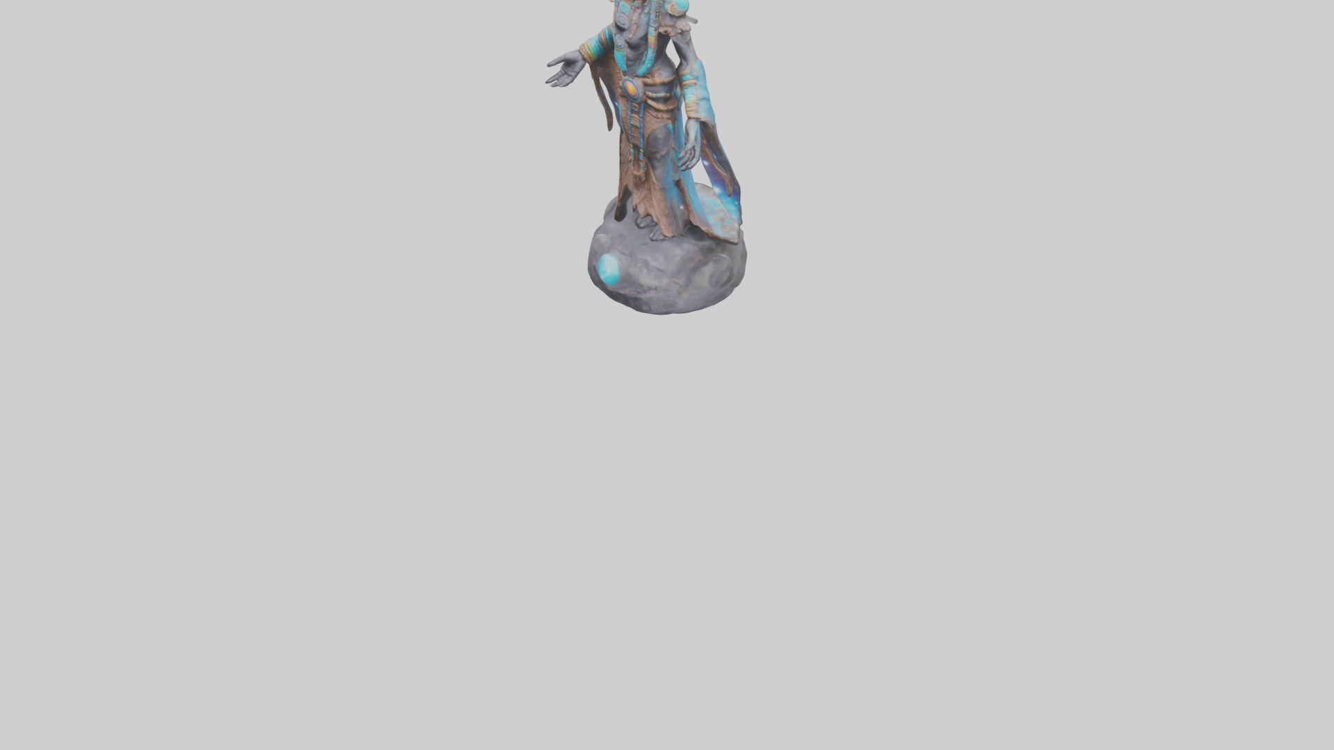 Galactic Shaman statue model 3D model_5