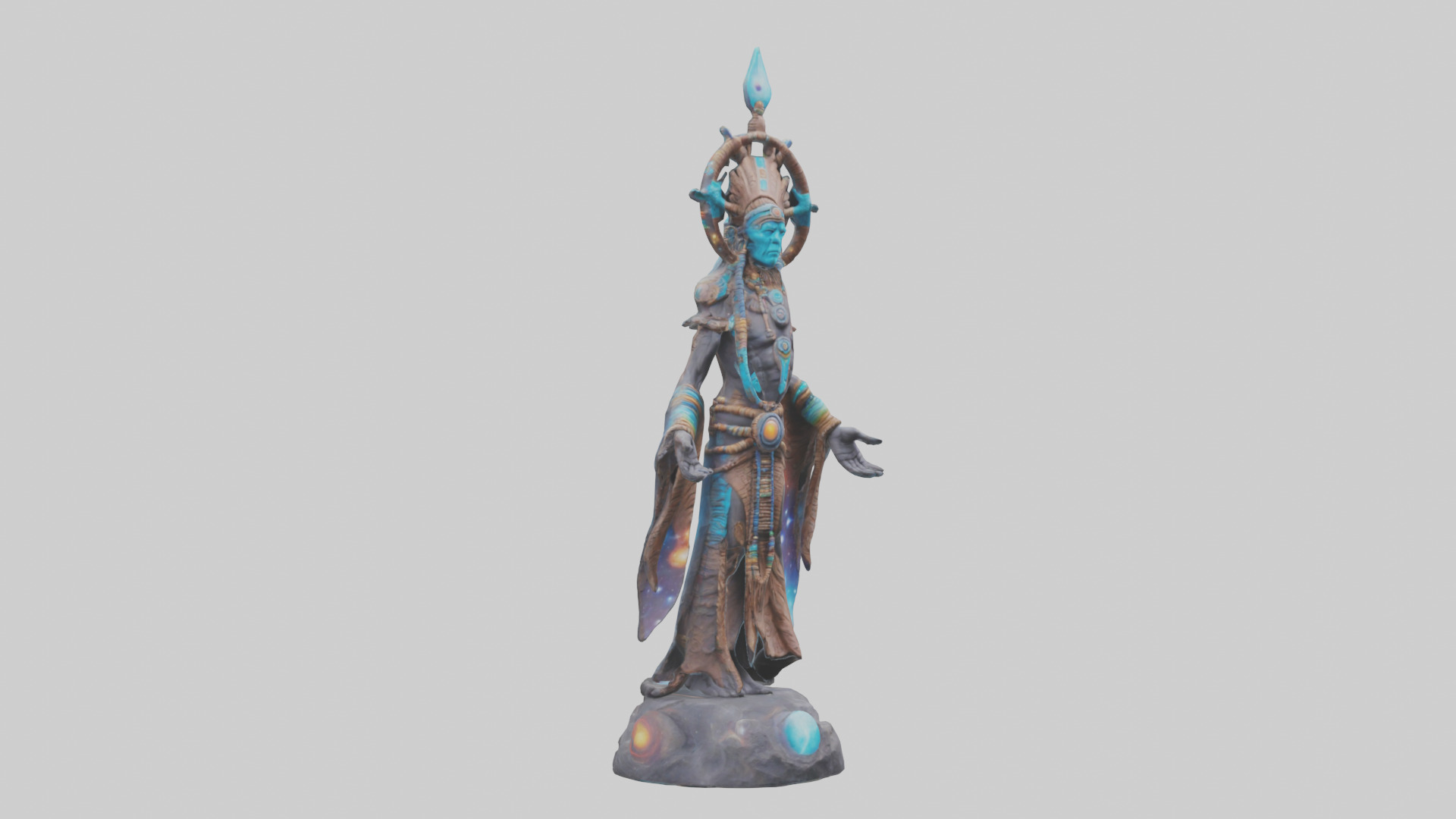 Galactic Shaman statue model 3D model_7
