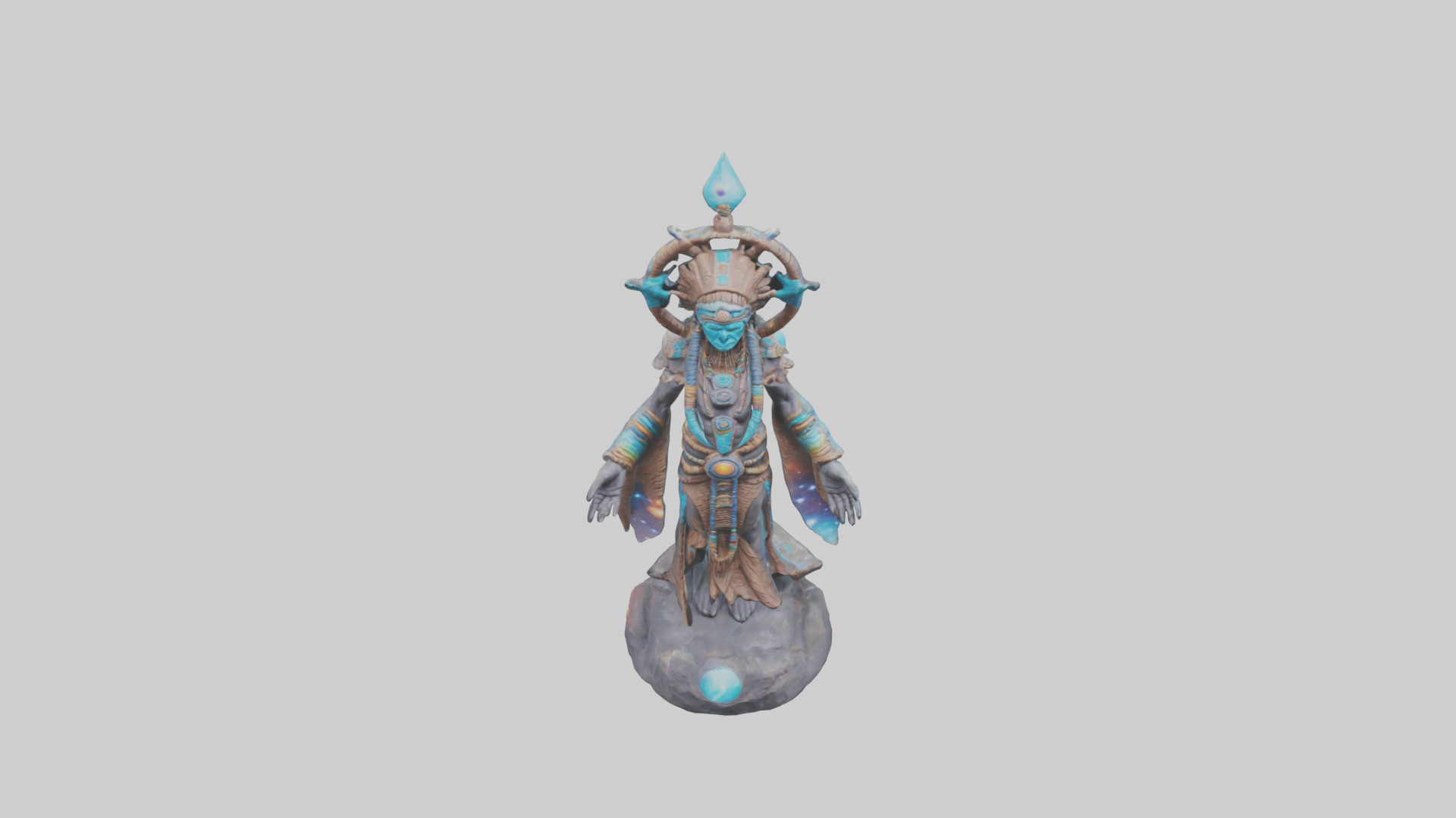 Galactic Shaman statue model 3D model_16