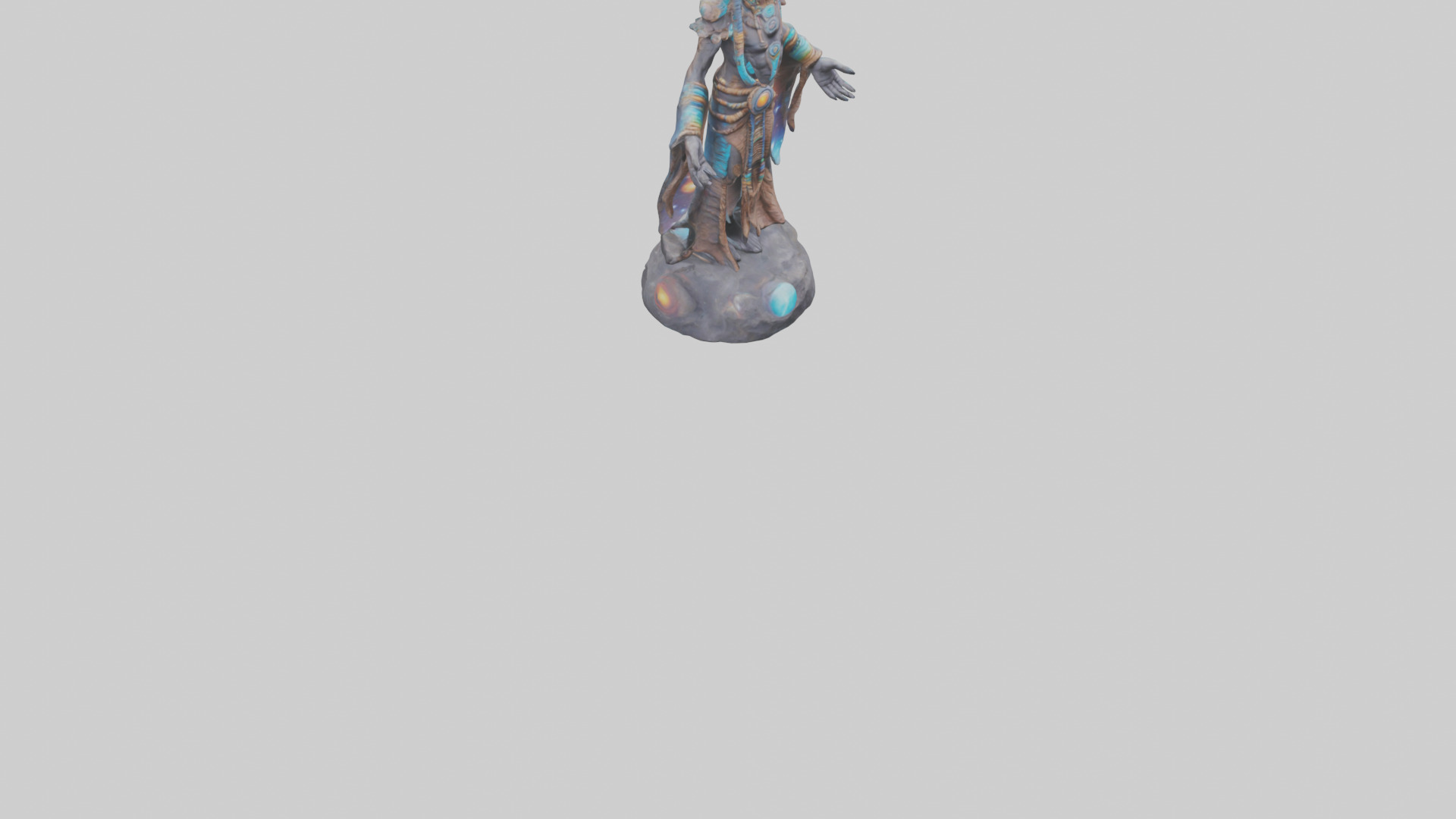 Galactic Shaman statue model 3D model_6