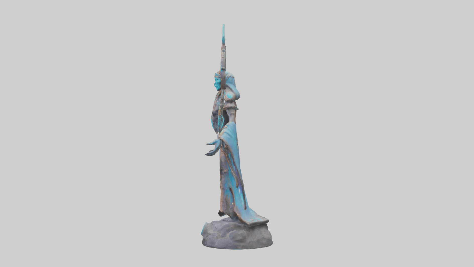 Galactic Shaman statue model 3D model_12