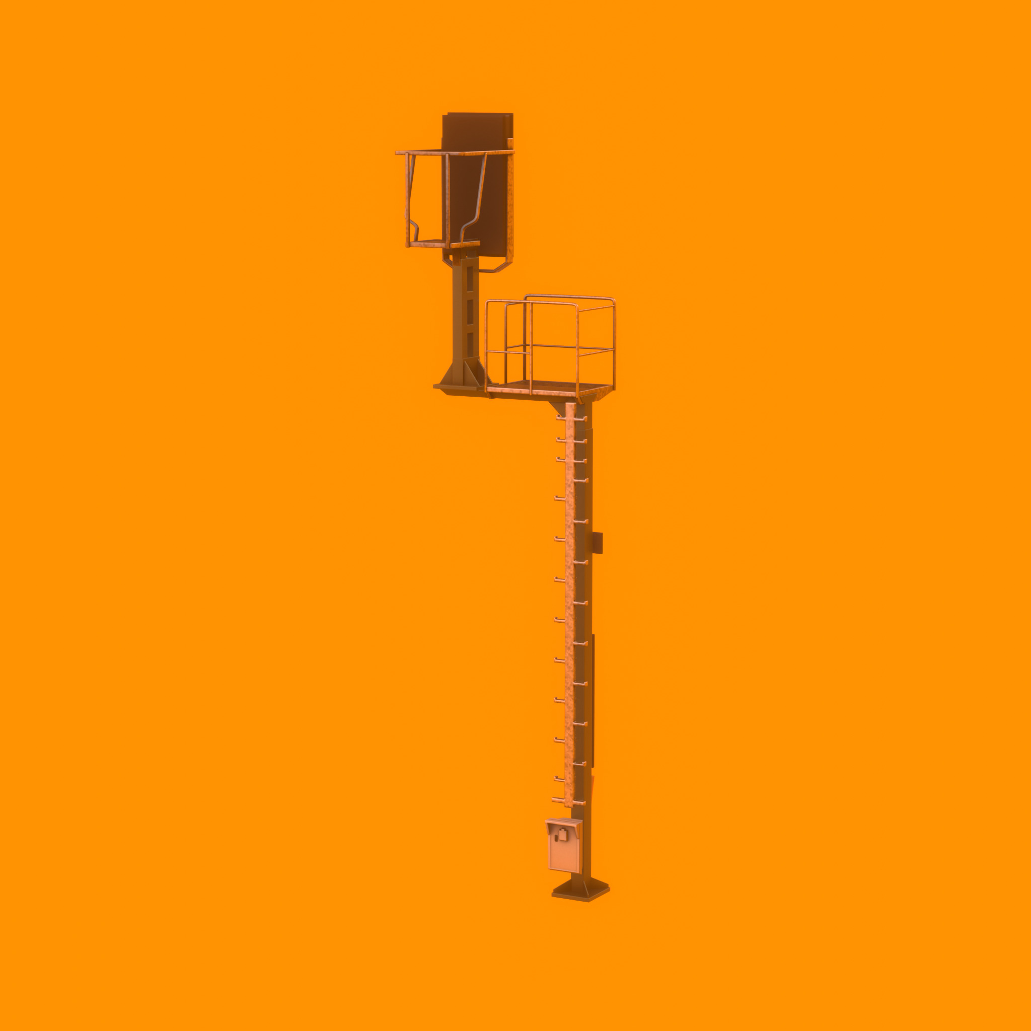 KS Railway Signal Post 7000mm Version-13 Low-poly 3D model_35