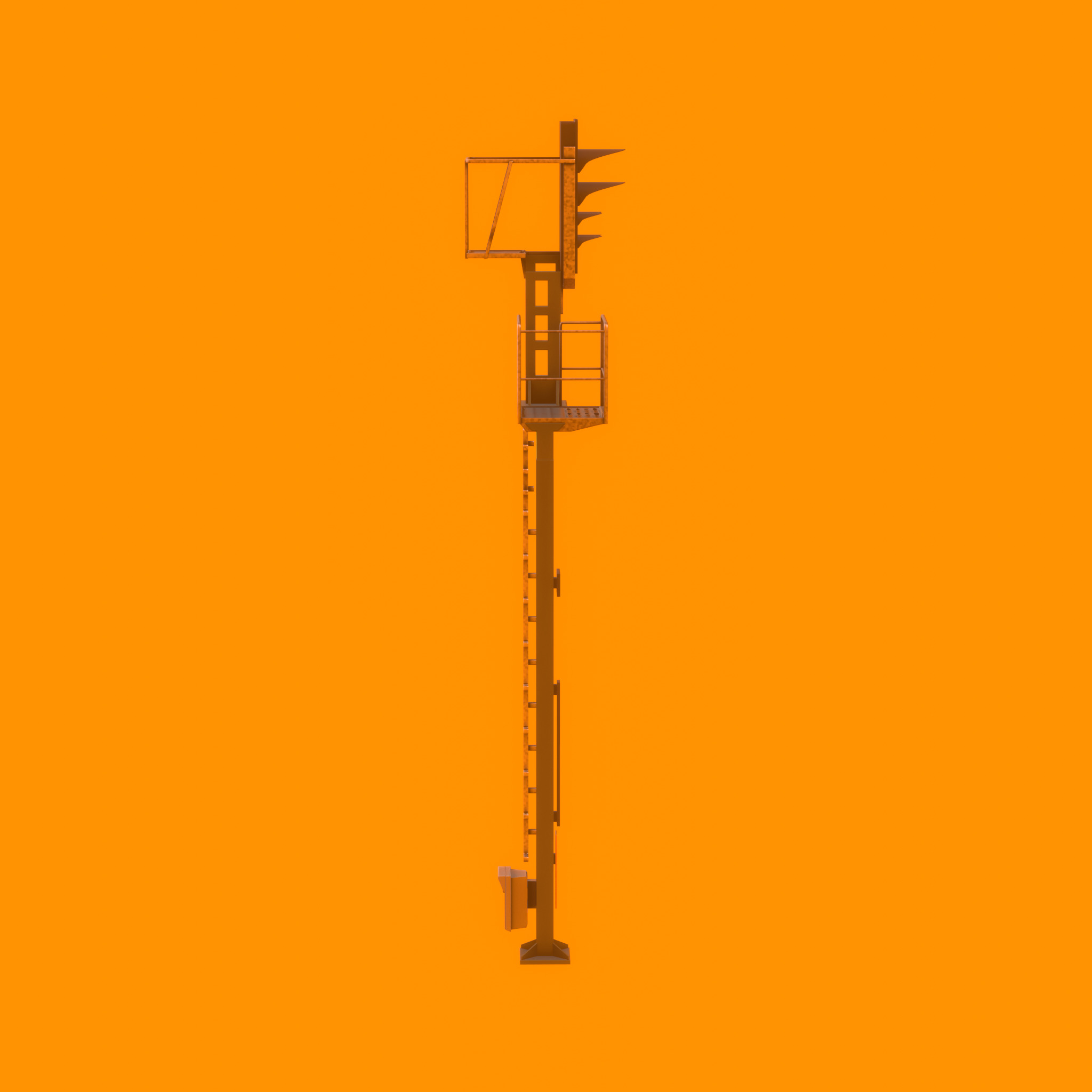 KS Railway Signal Post 7000mm Version-13 Low-poly 3D model_41