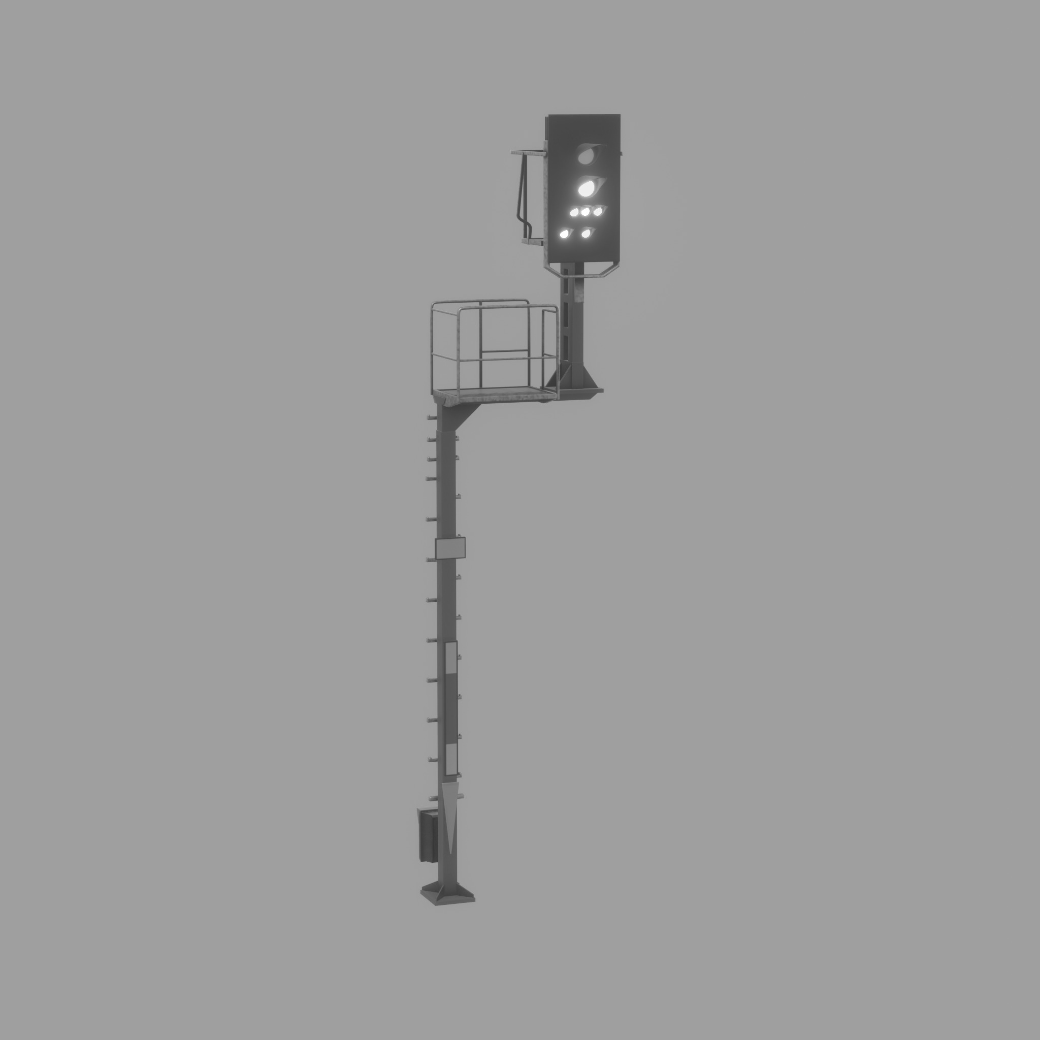 KS Railway Signal Post 7000mm Version-13 Low-poly 3D model_49