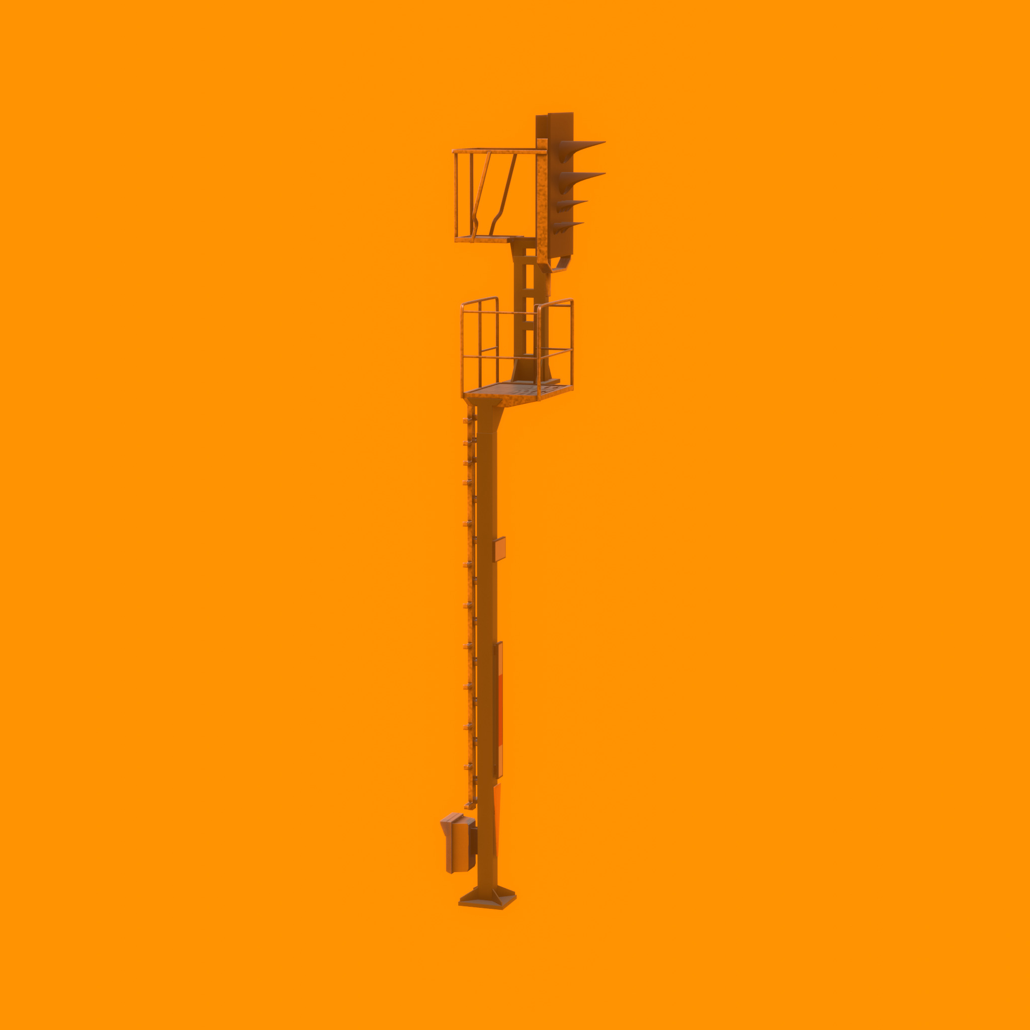 KS Railway Signal Post 7000mm Version-13 Low-poly 3D model_44