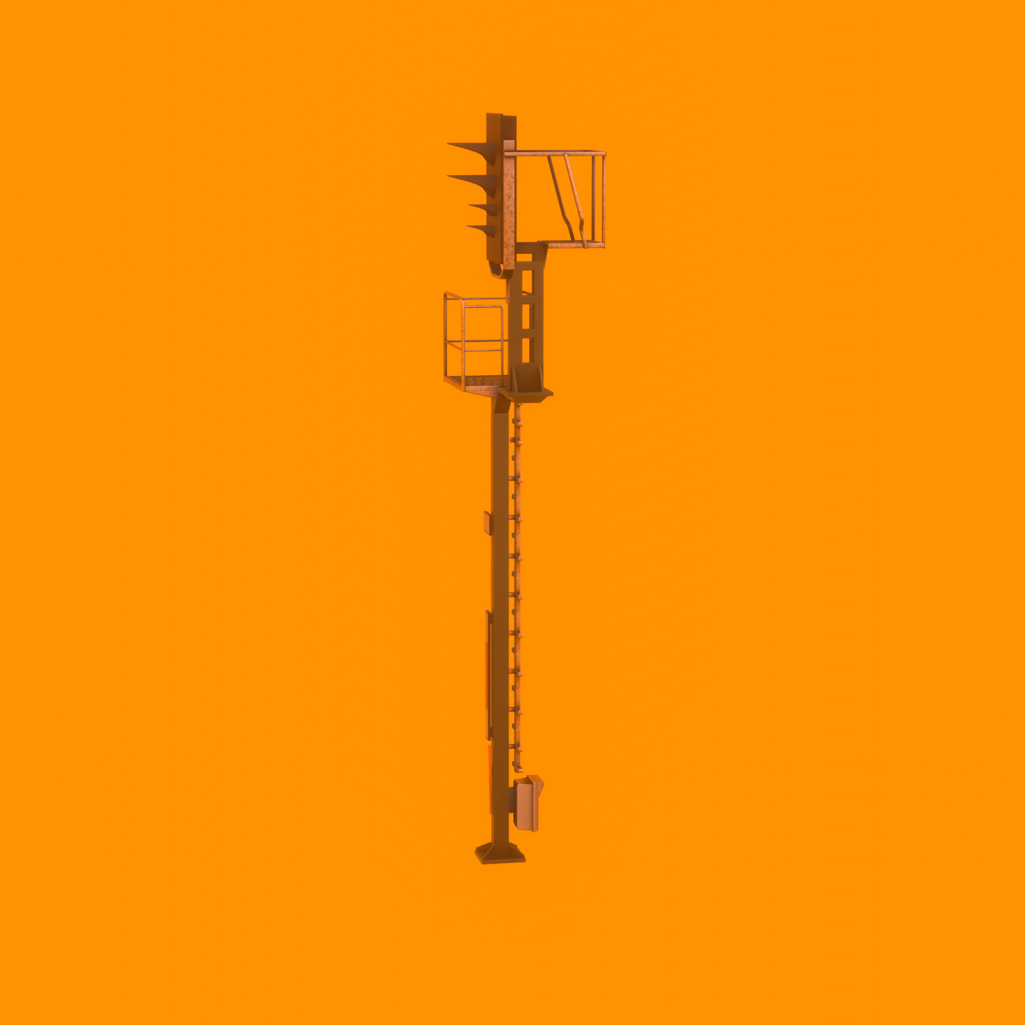 KS Railway Signal Post 7000mm Version-13 Low-poly 3D model_56