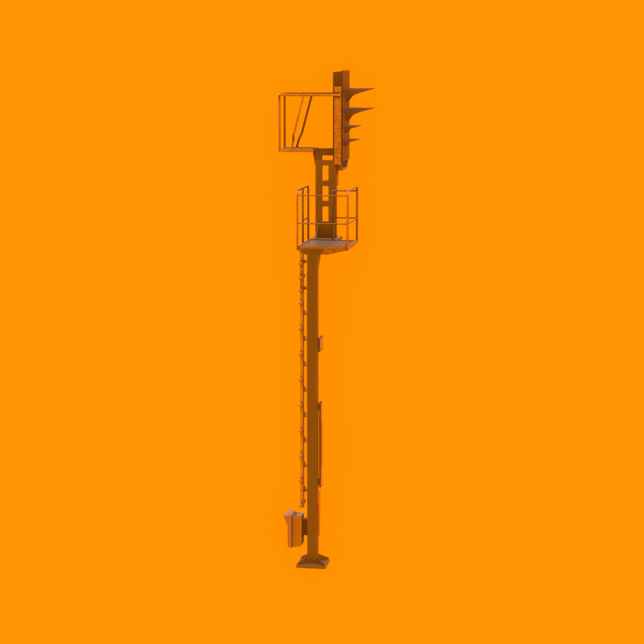 KS Railway Signal Post 7000mm Version-13 Low-poly 3D model_42