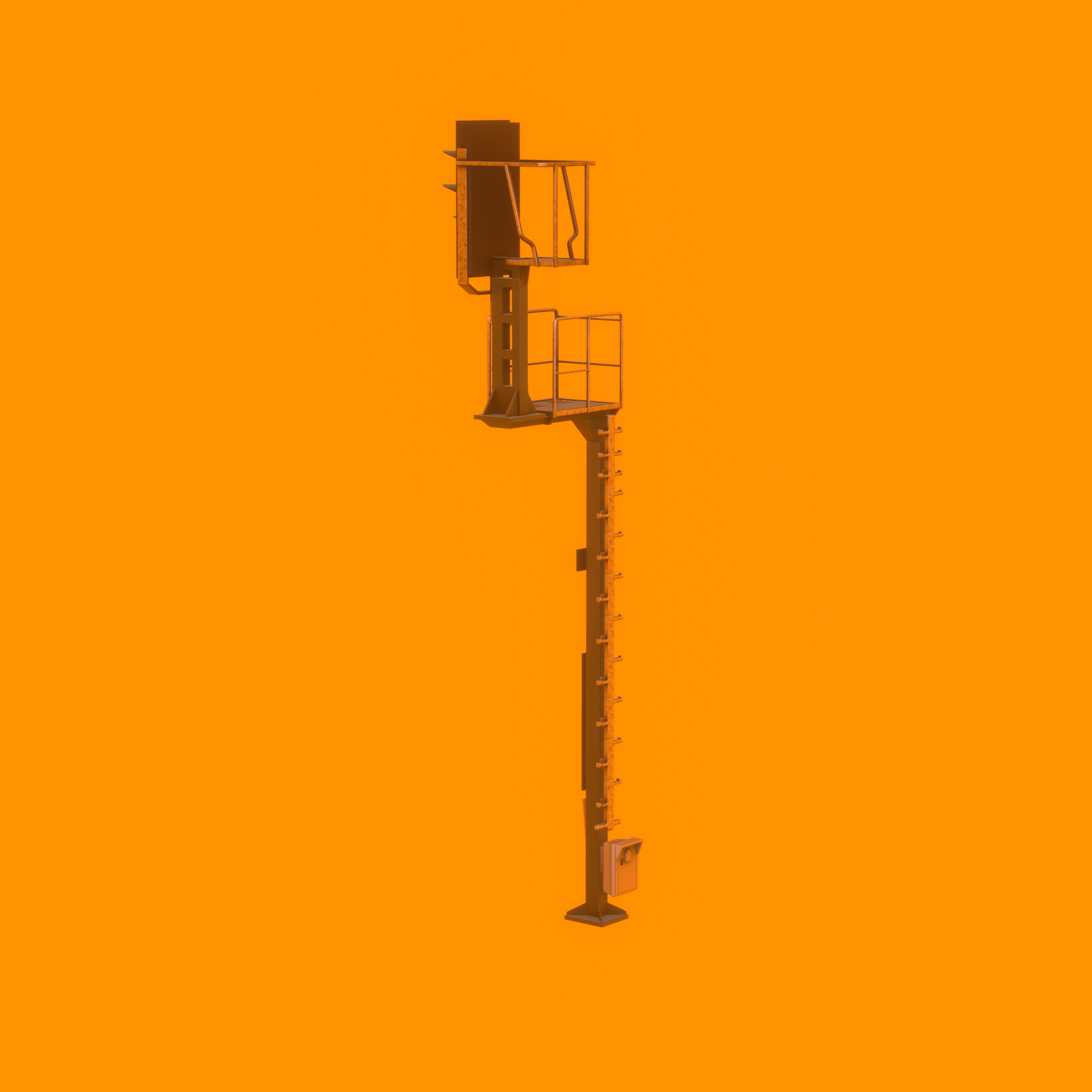 KS Railway Signal Post 7000mm Version-13 Low-poly 3D model_26