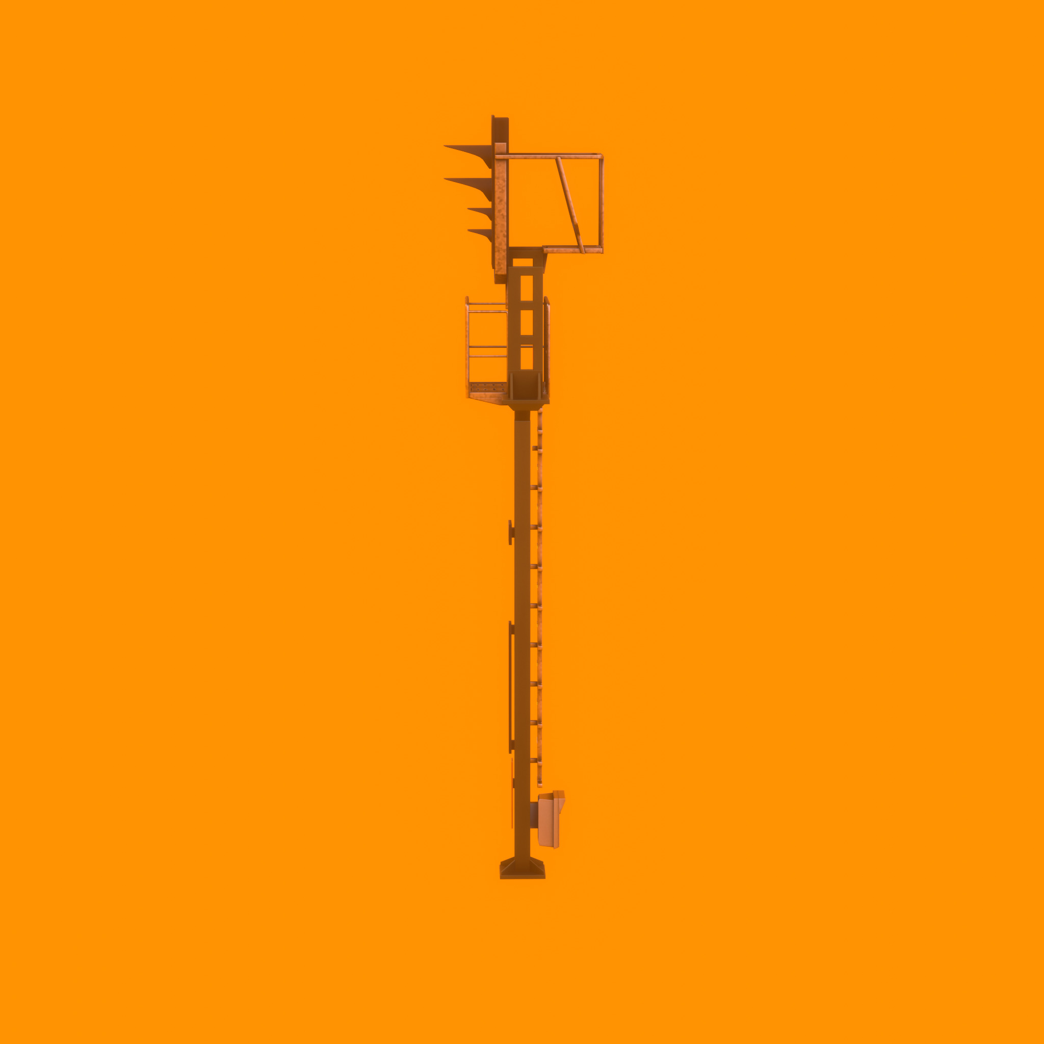 KS Railway Signal Post 7000mm Version-13 Low-poly 3D model_22