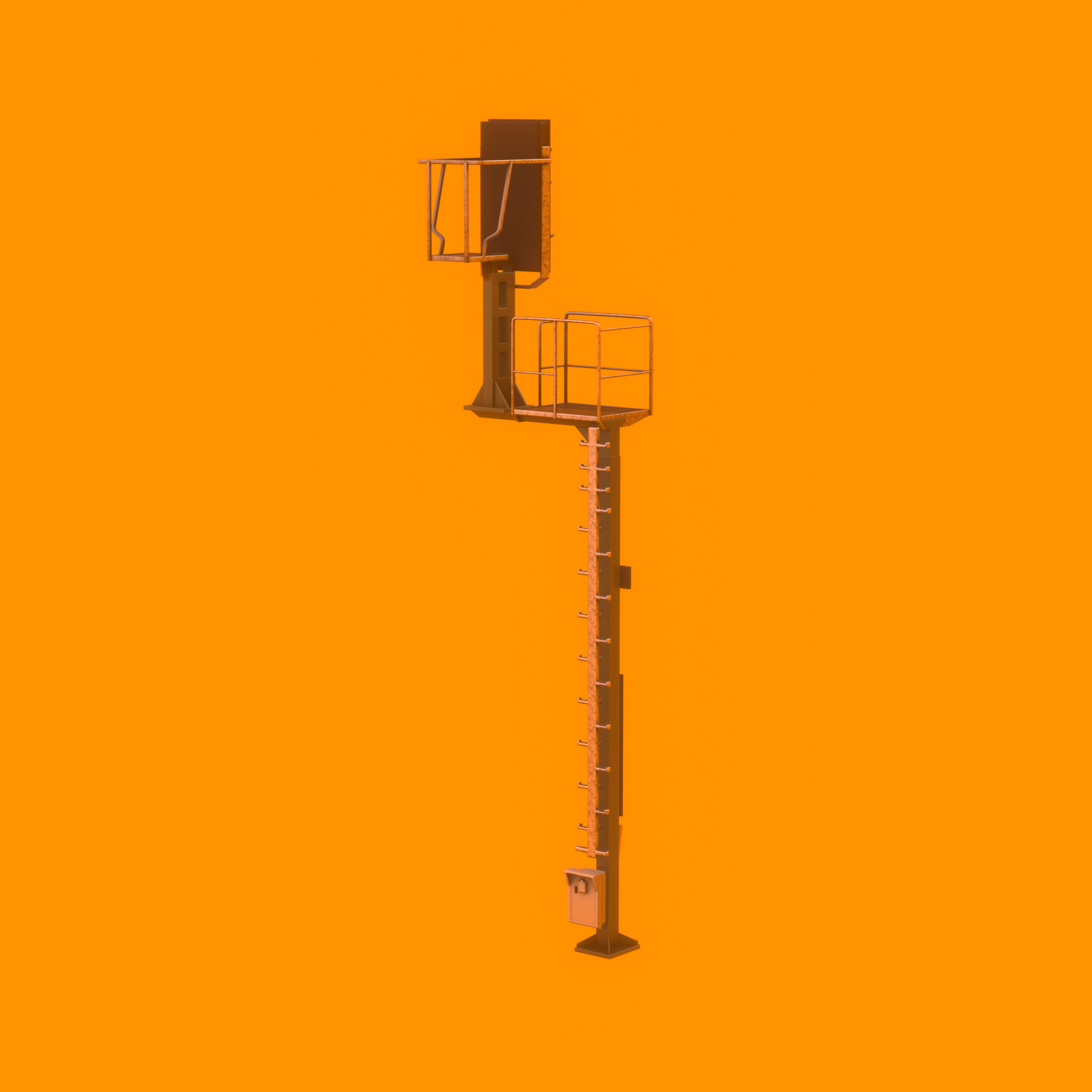 KS Railway Signal Post 7000mm Version-13 Low-poly 3D model_36