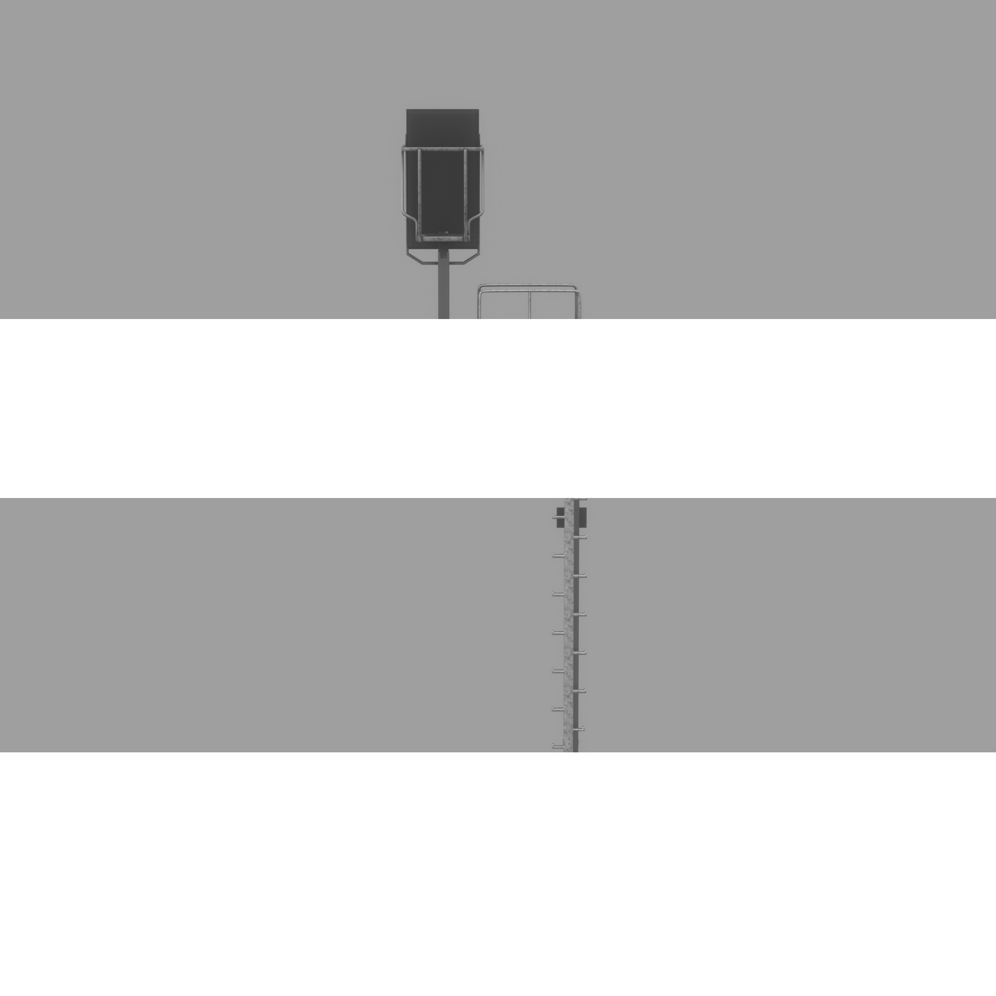 KS Railway Signal Post 7000mm Version-13 Low-poly 3D model_31