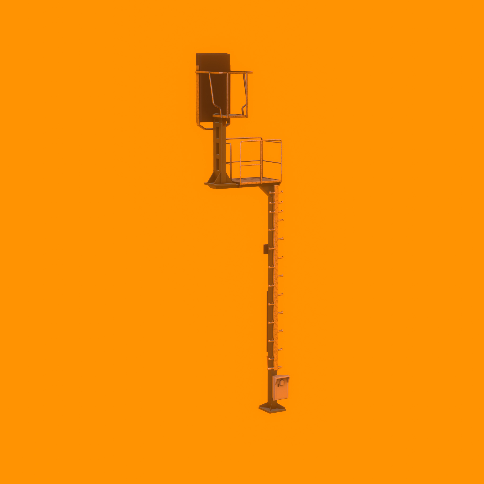 KS Railway Signal Post 7000mm Version-13 Low-poly 3D model_28