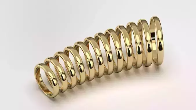 Band Ring for Men print model 3D R0138 W 3mm