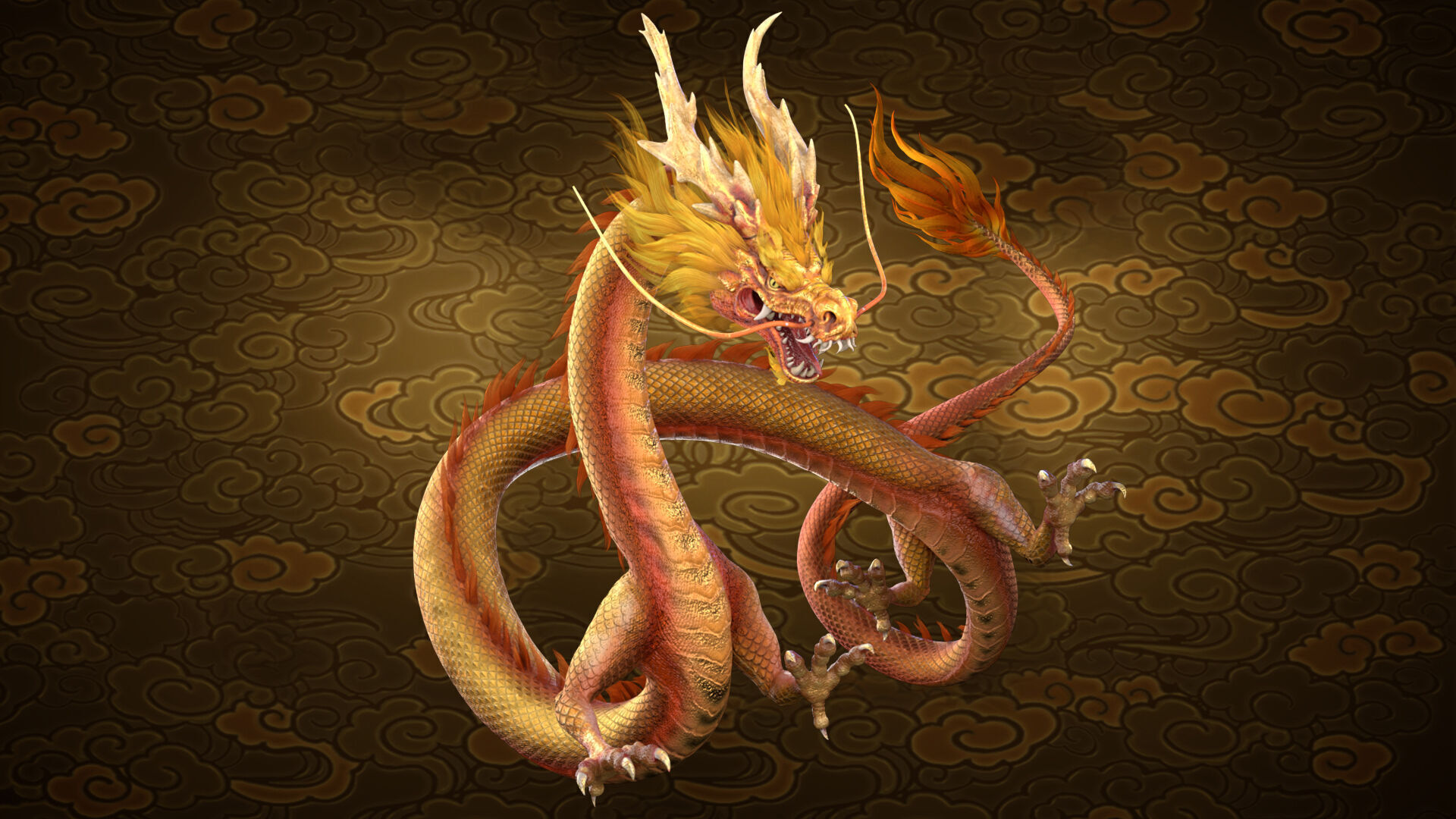 dragon ChineseDragon loong 3D model_1