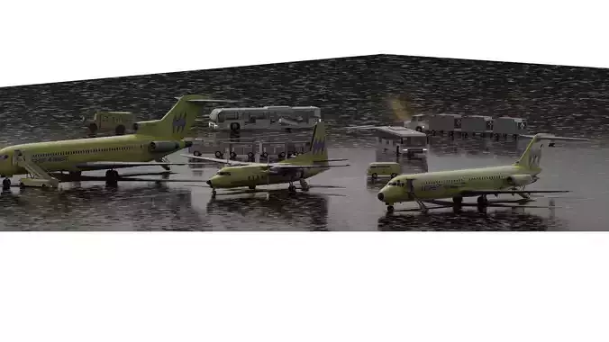 1970S FLEET Boeing 727-200  DC-9-30 and FOKKER F27