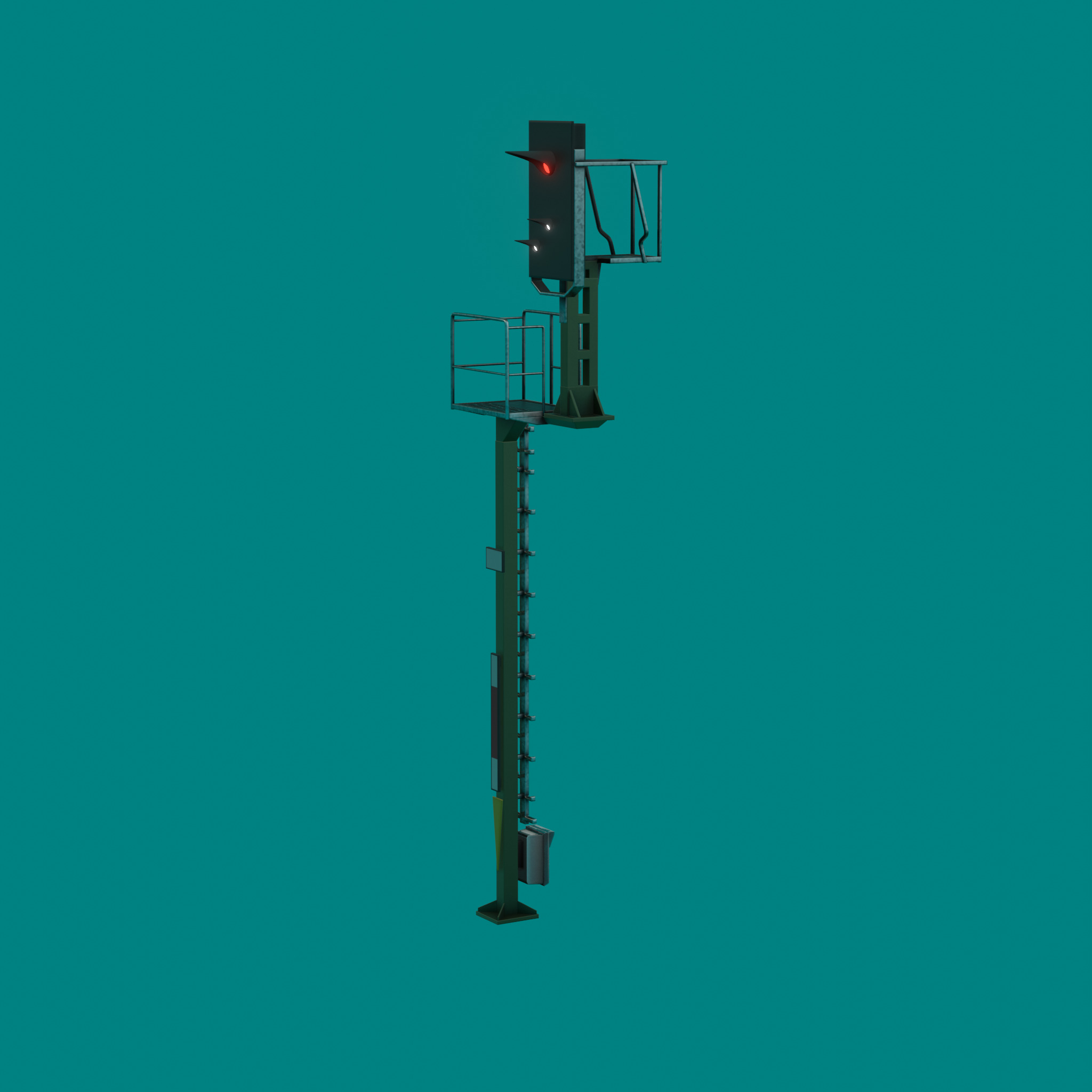 KS Railway Signal Post 7000mm Version-14 Low-poly 3D model_54