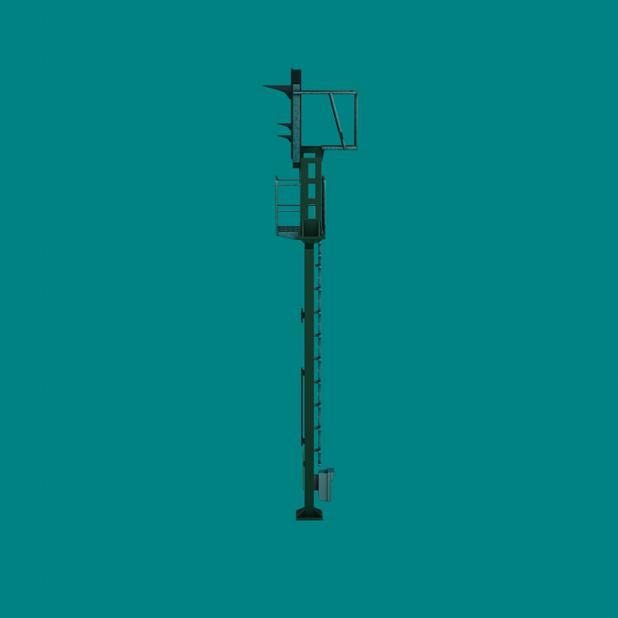 KS Railway Signal Post 7000mm Version-14 Low-poly 3D model_22
