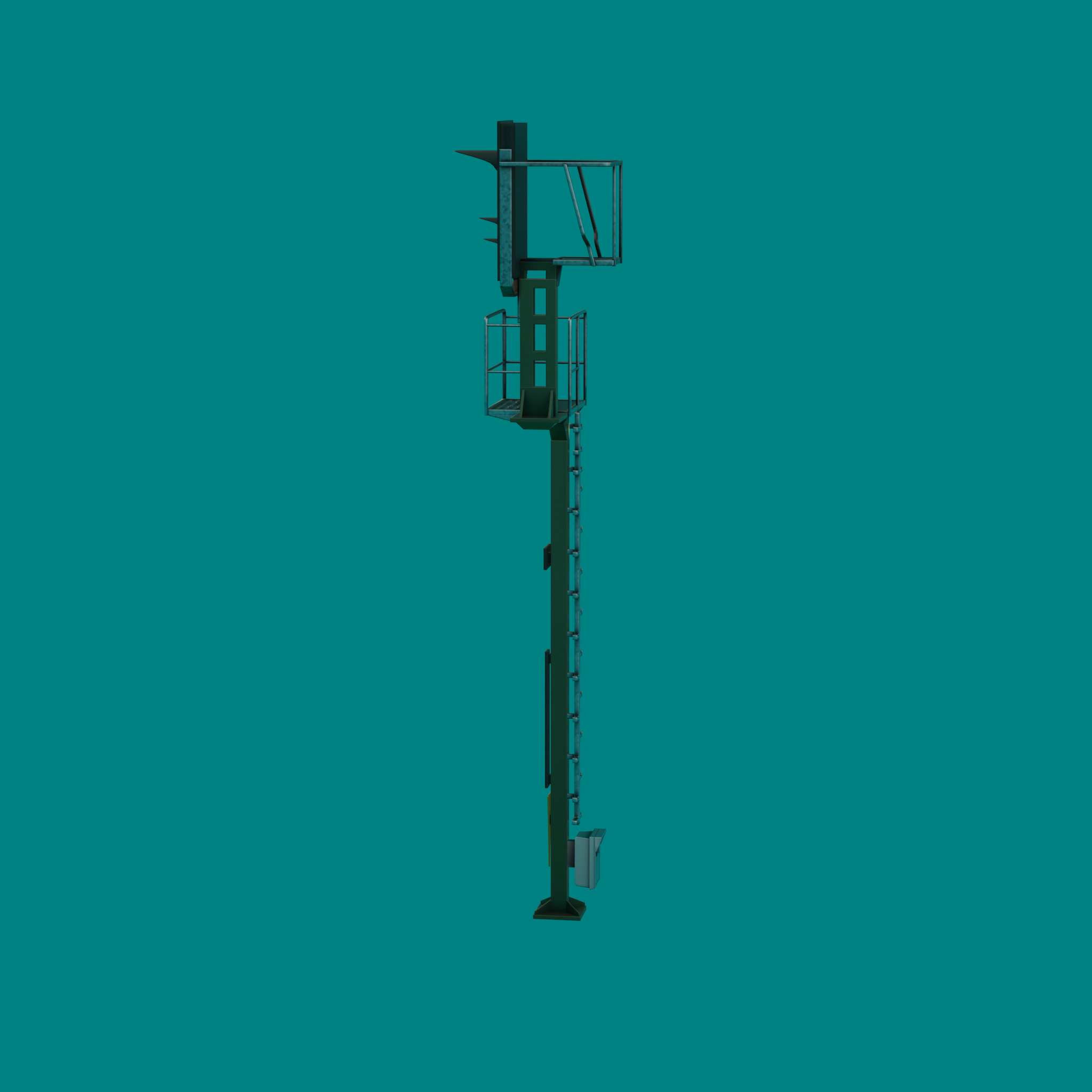 KS Railway Signal Post 7000mm Version-14 Low-poly 3D model_23