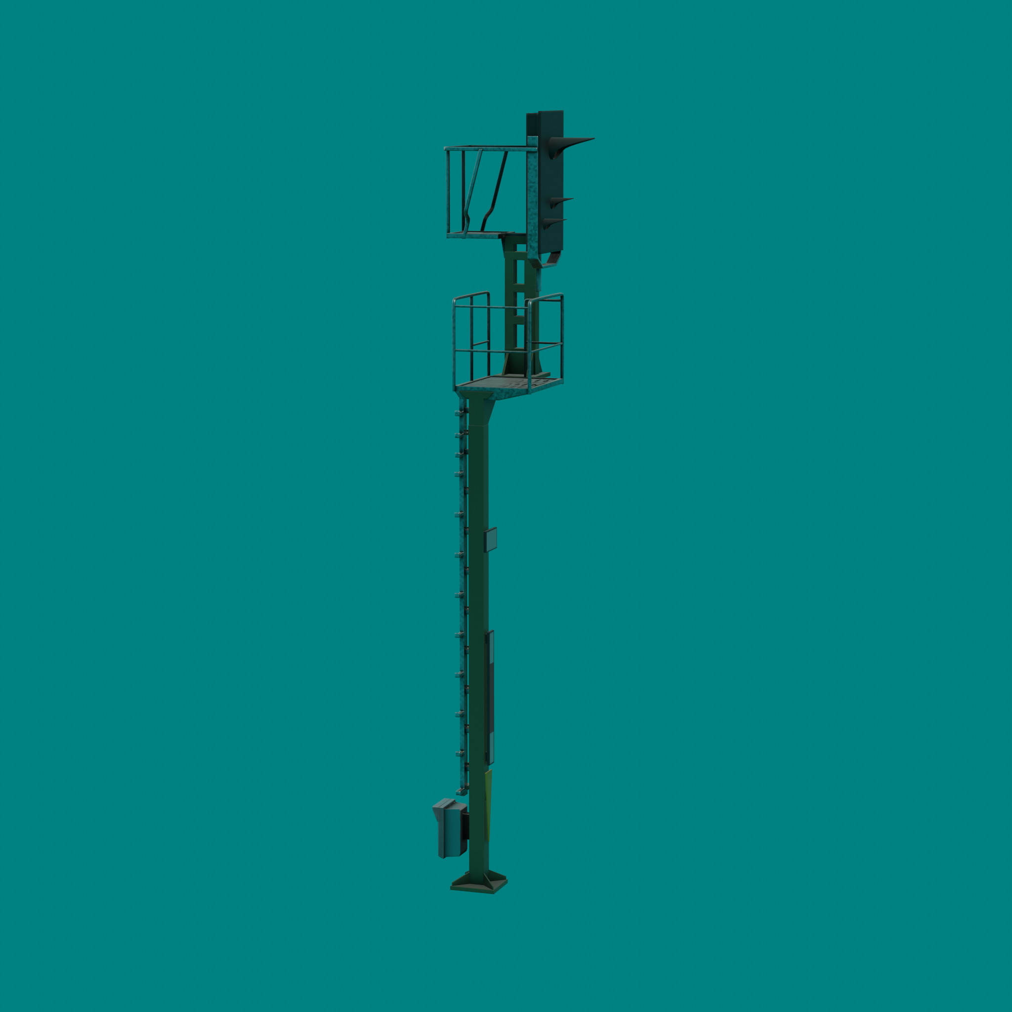 KS Railway Signal Post 7000mm Version-14 Low-poly 3D model_44
