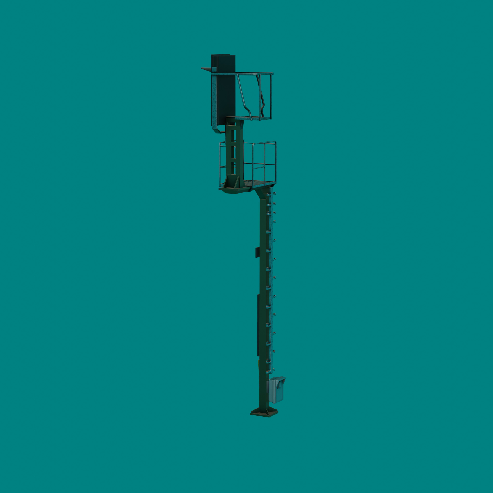 KS Railway Signal Post 7000mm Version-14 Low-poly 3D model_25