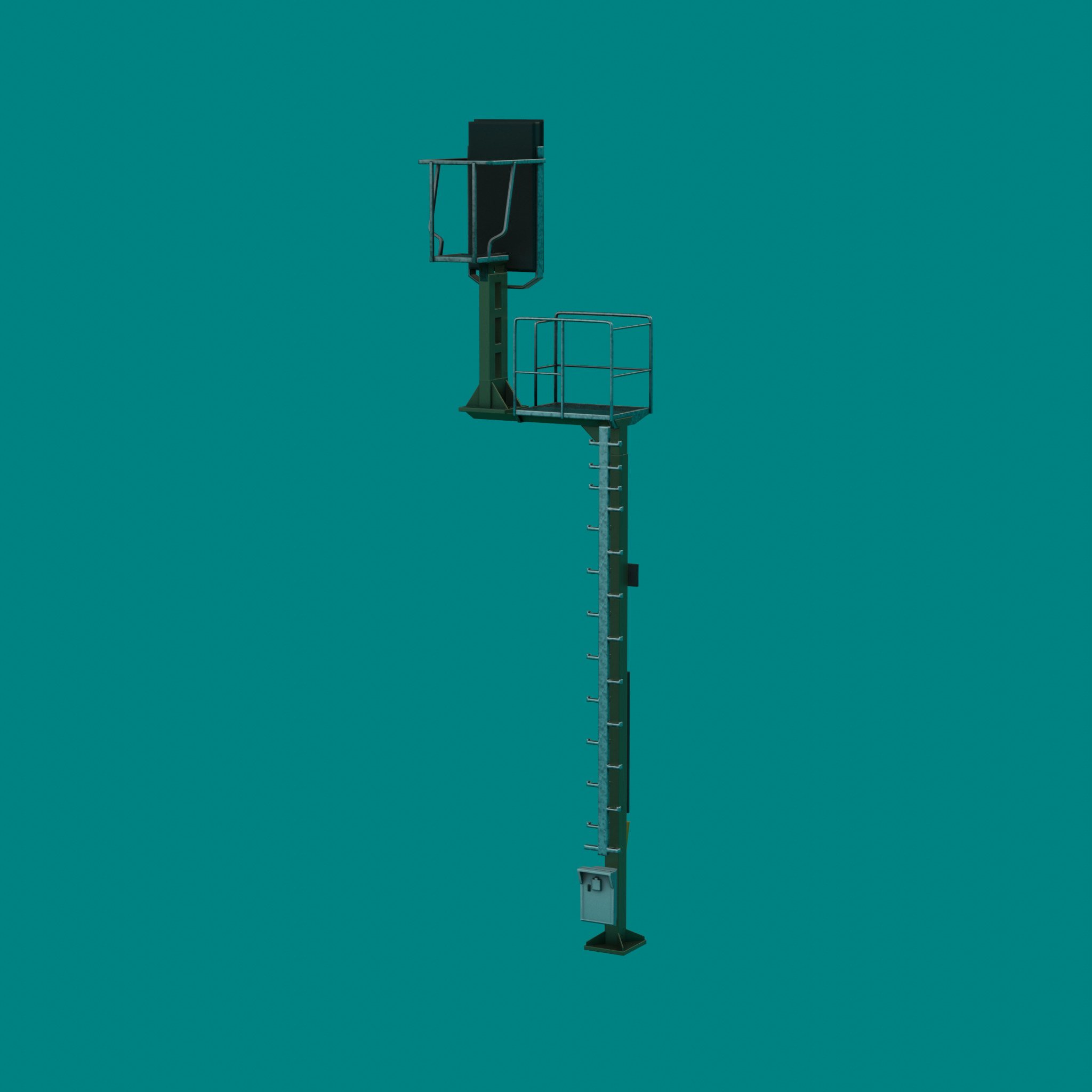KS Railway Signal Post 7000mm Version-14 Low-poly 3D model_35