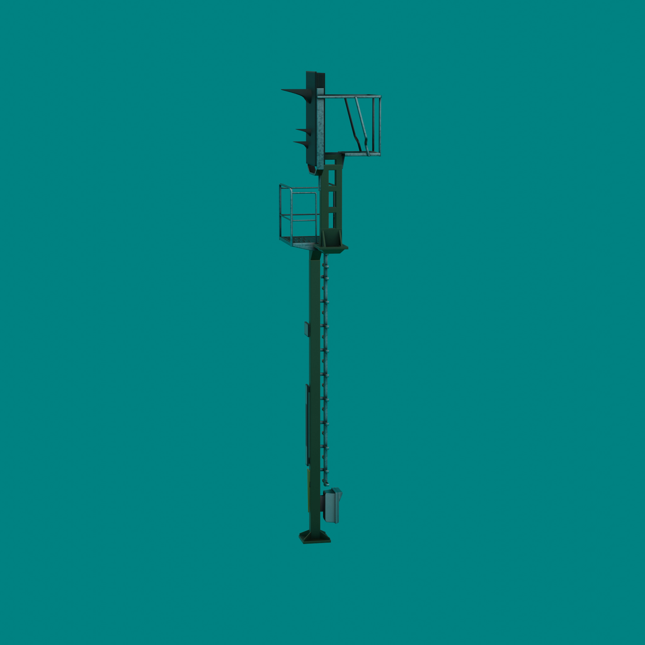 KS Railway Signal Post 7000mm Version-14 Low-poly 3D model_56
