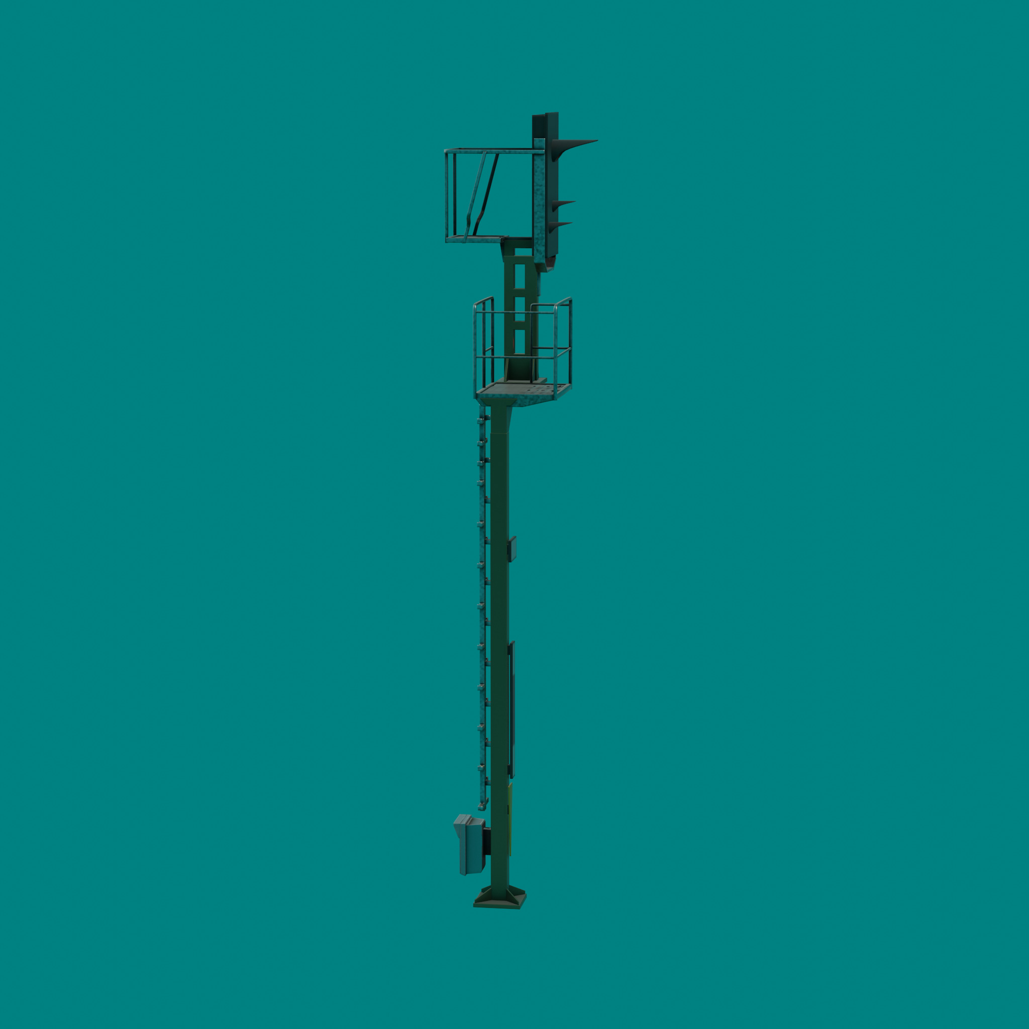 KS Railway Signal Post 7000mm Version-14 Low-poly 3D model_42