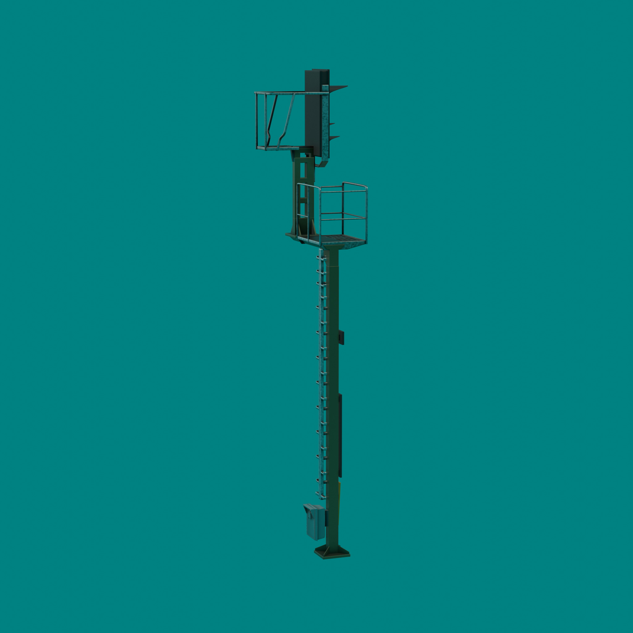 KS Railway Signal Post 7000mm Version-14 Low-poly 3D model_39