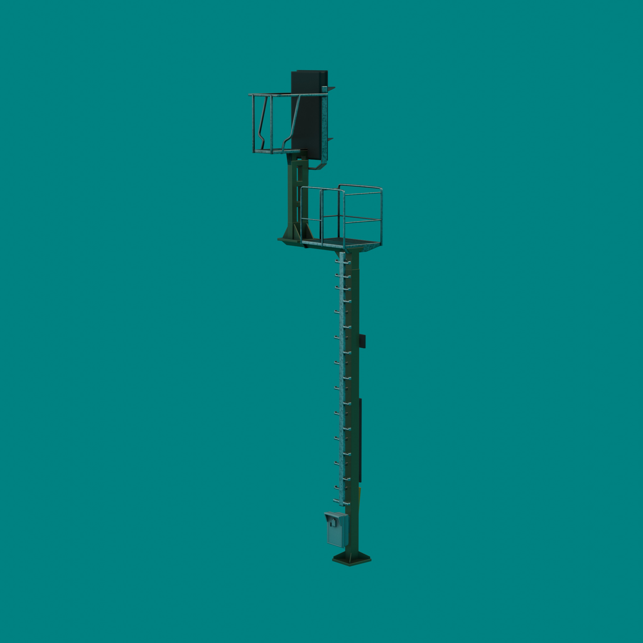 KS Railway Signal Post 7000mm Version-14 Low-poly 3D model_37