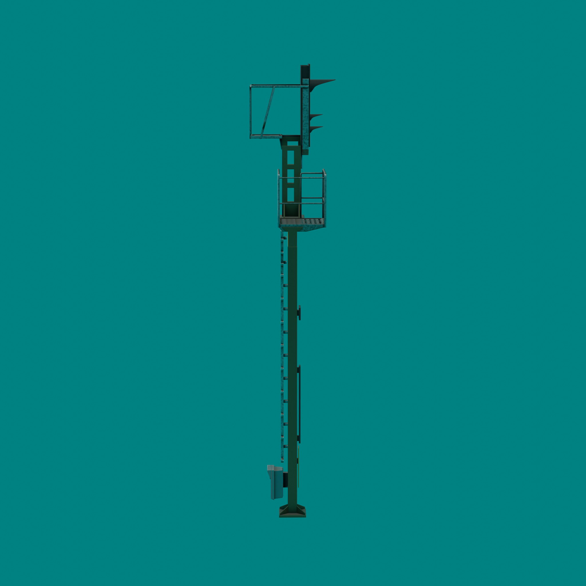 KS Railway Signal Post 7000mm Version-14 Low-poly 3D model_41